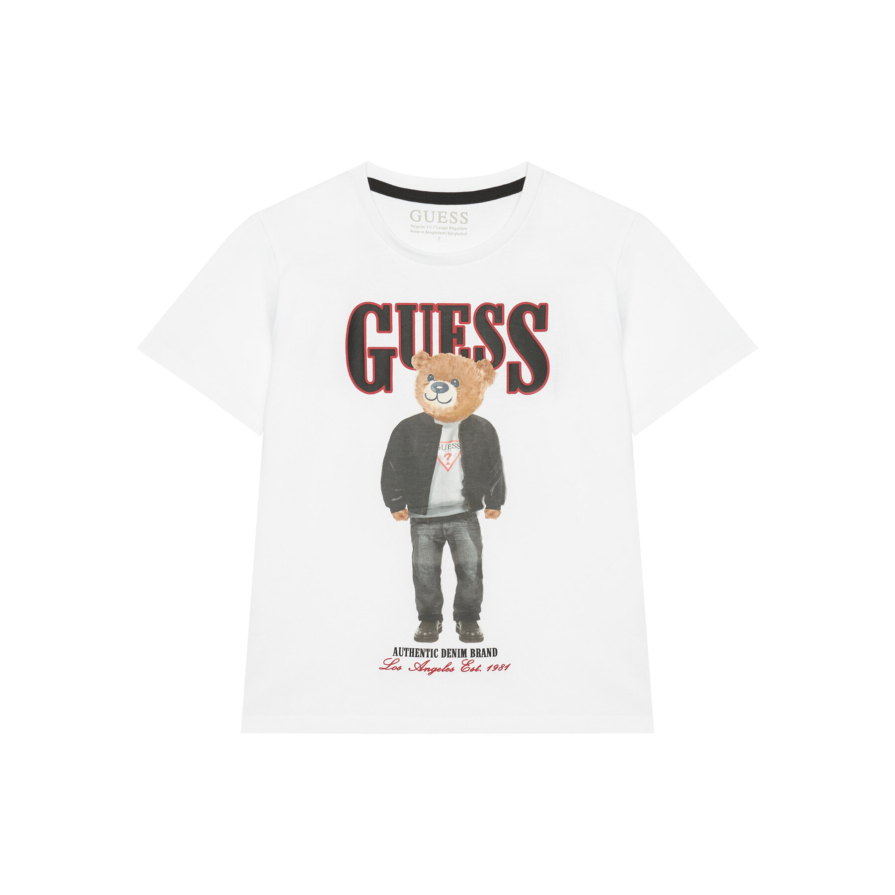 Guess Majica L6RI11 K8HM4 Bela Regular Fit