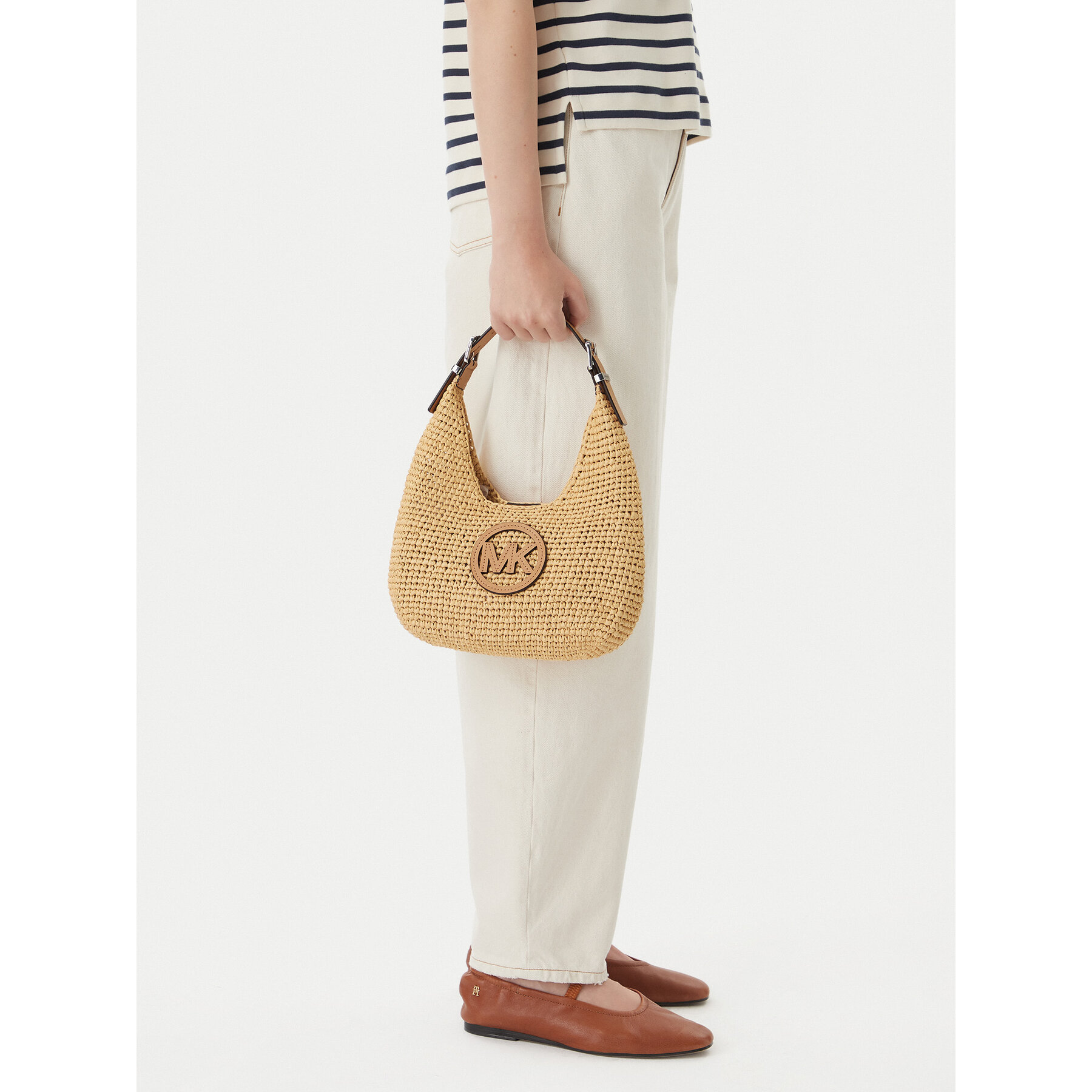 Táska MICHAEL Michael Kors Nolita 30S6SY5H1W Bézs