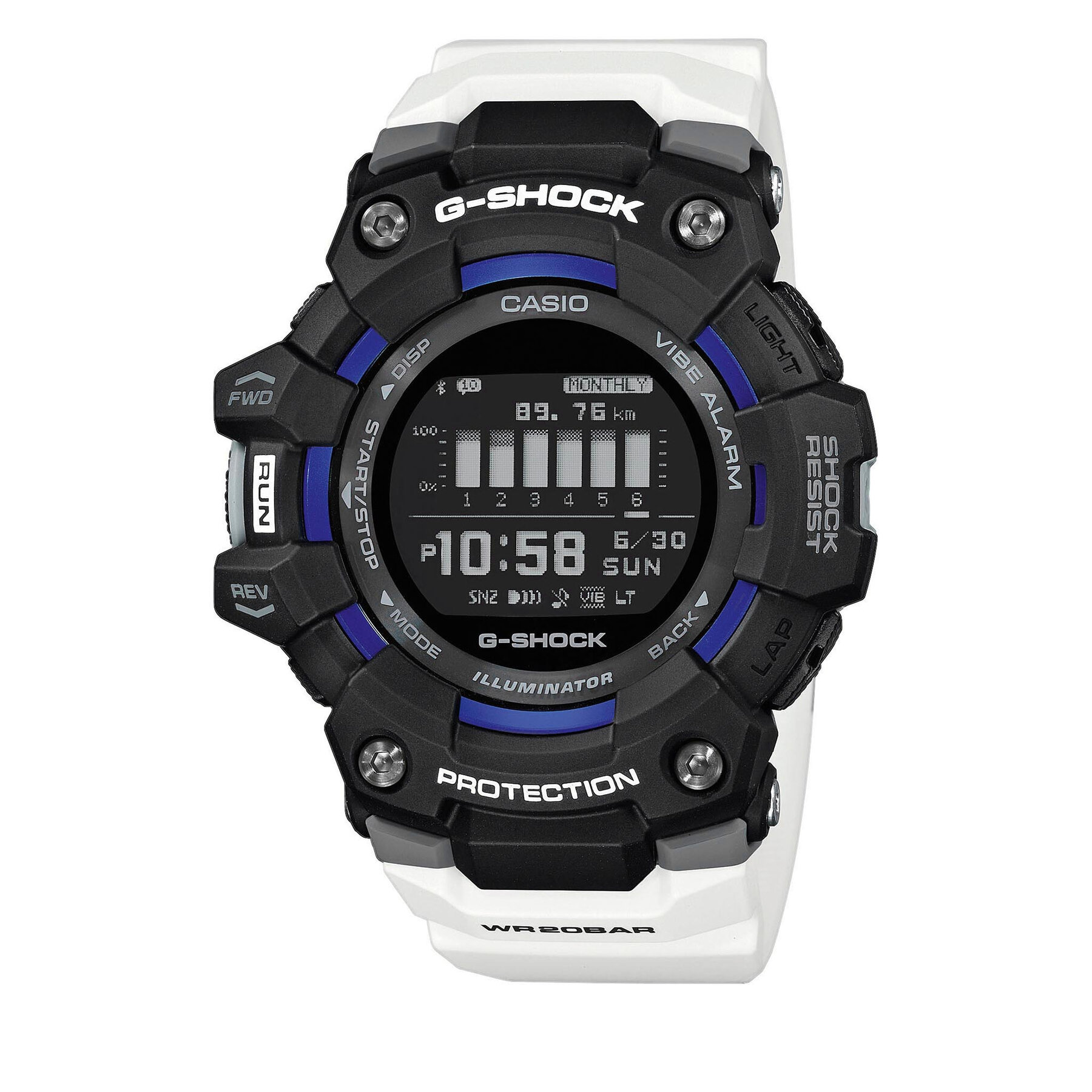 

Годинник G-Shock GBD-100-1A7ER White/Black, Білий