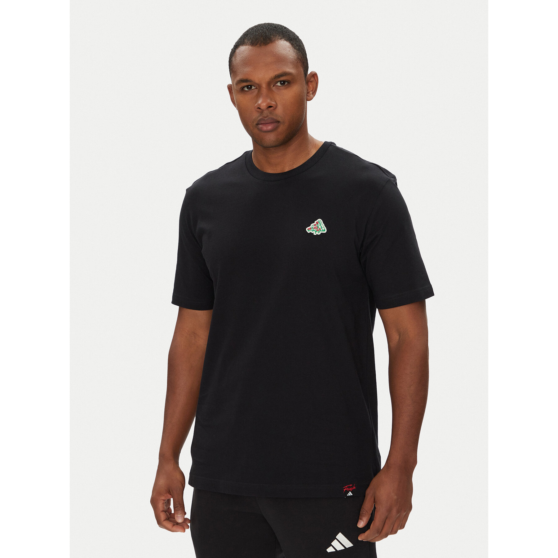adidas Póló Mini Pizza Graphic JM6483 Fekete Regular Fit