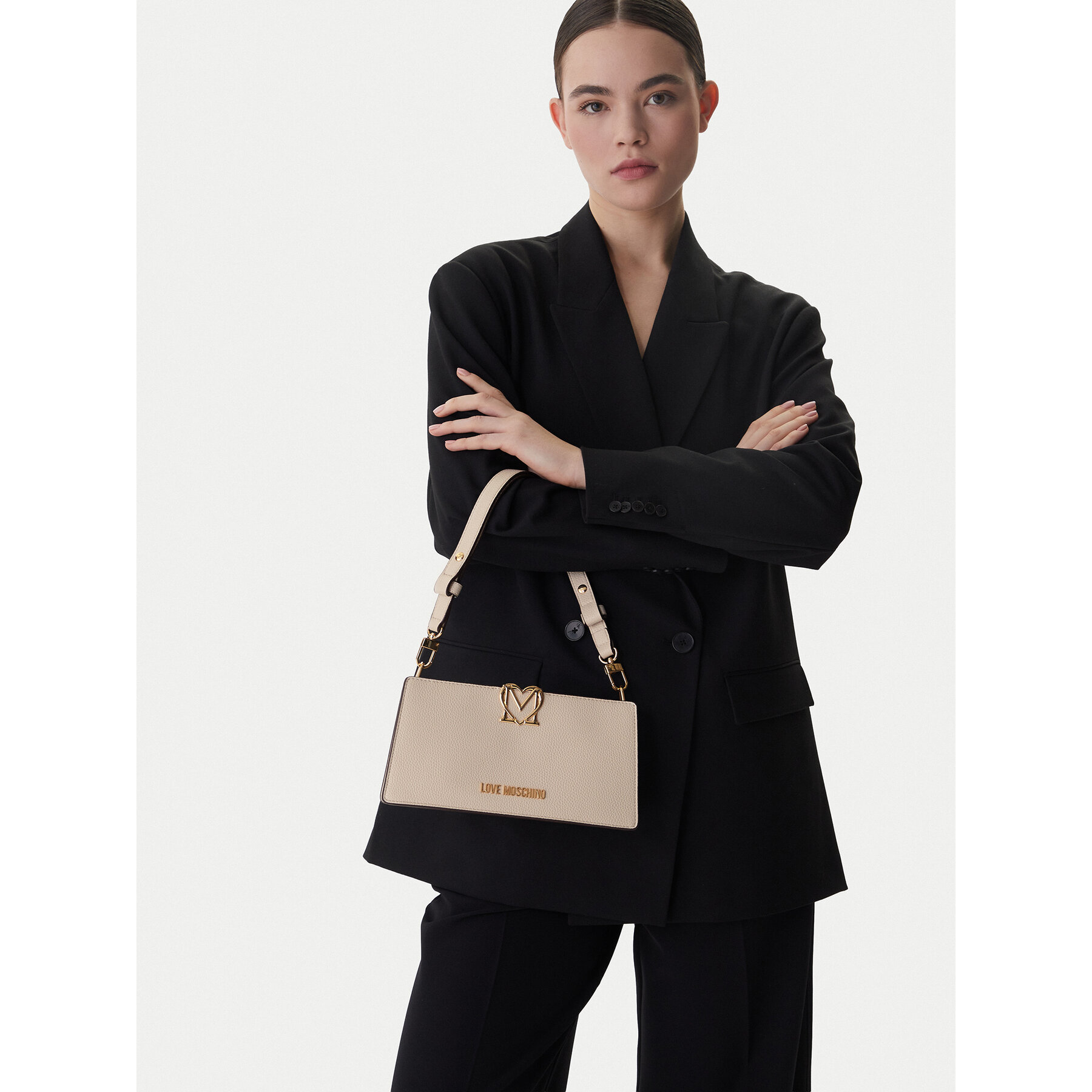 Geantă LOVE MOSCHINO JC4128PP1OLM0110 Écru