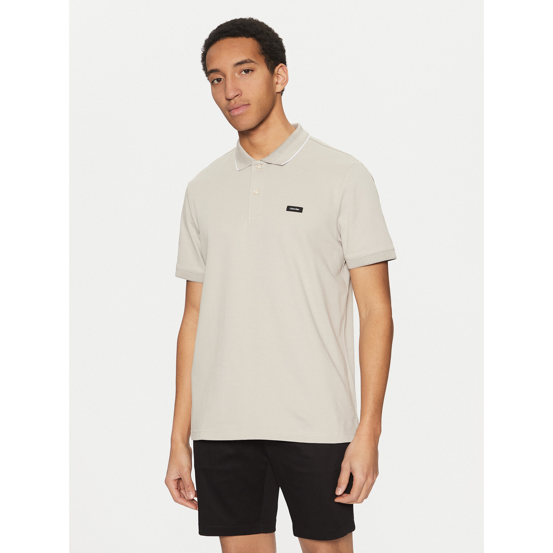 Calvin Klein Polo K10K114141 Μπεζ Regular Fit