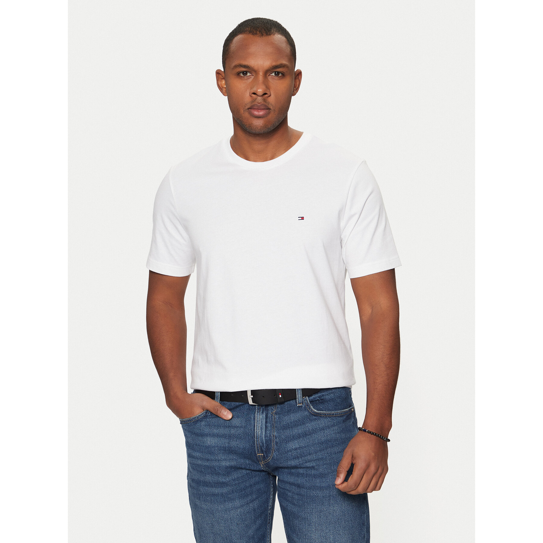 Tommy Hilfiger T-Shirt Essential MW0MW37267 Λευκό Regular Fit