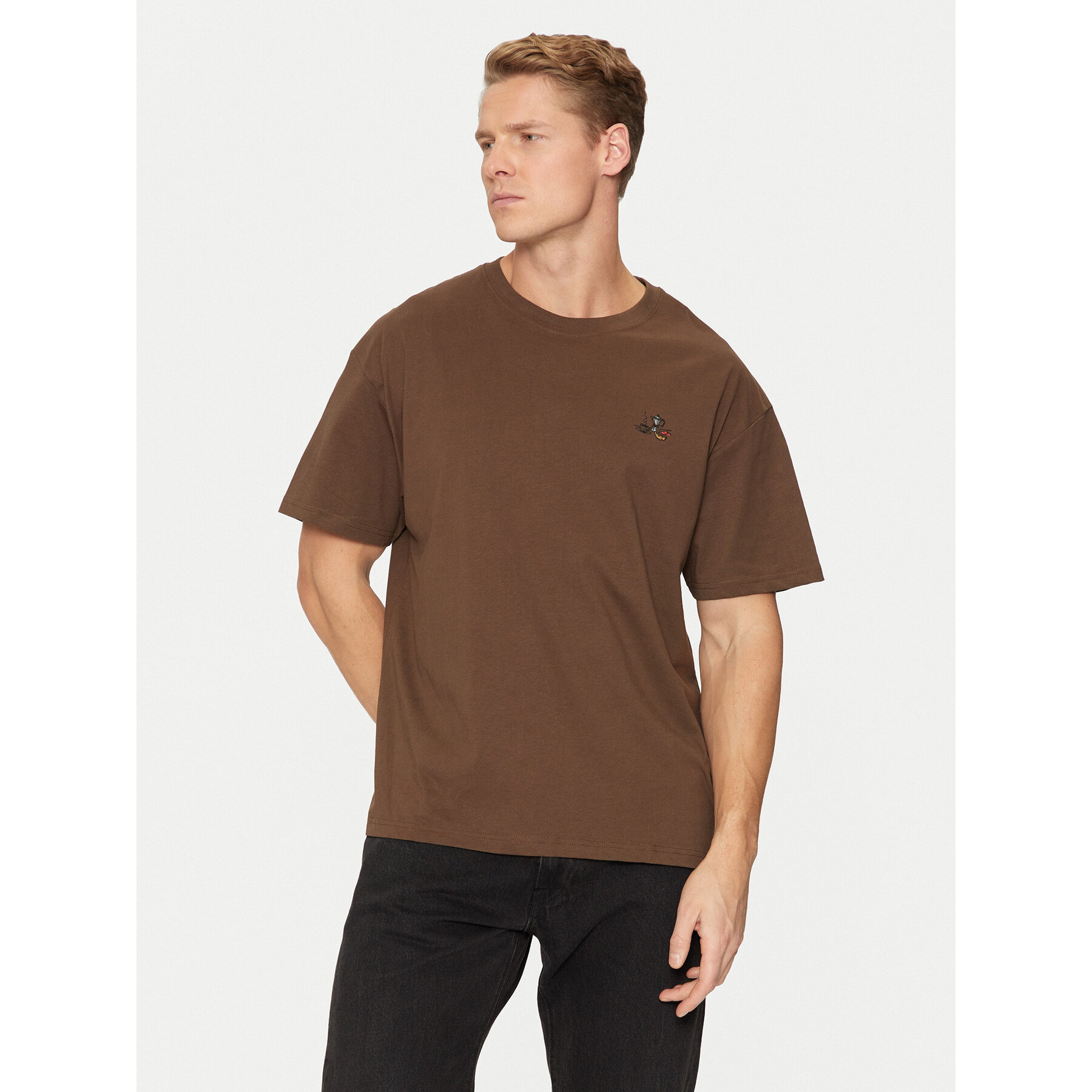 Solid T-shirt Manes 21108333 Nero Regular Fit
