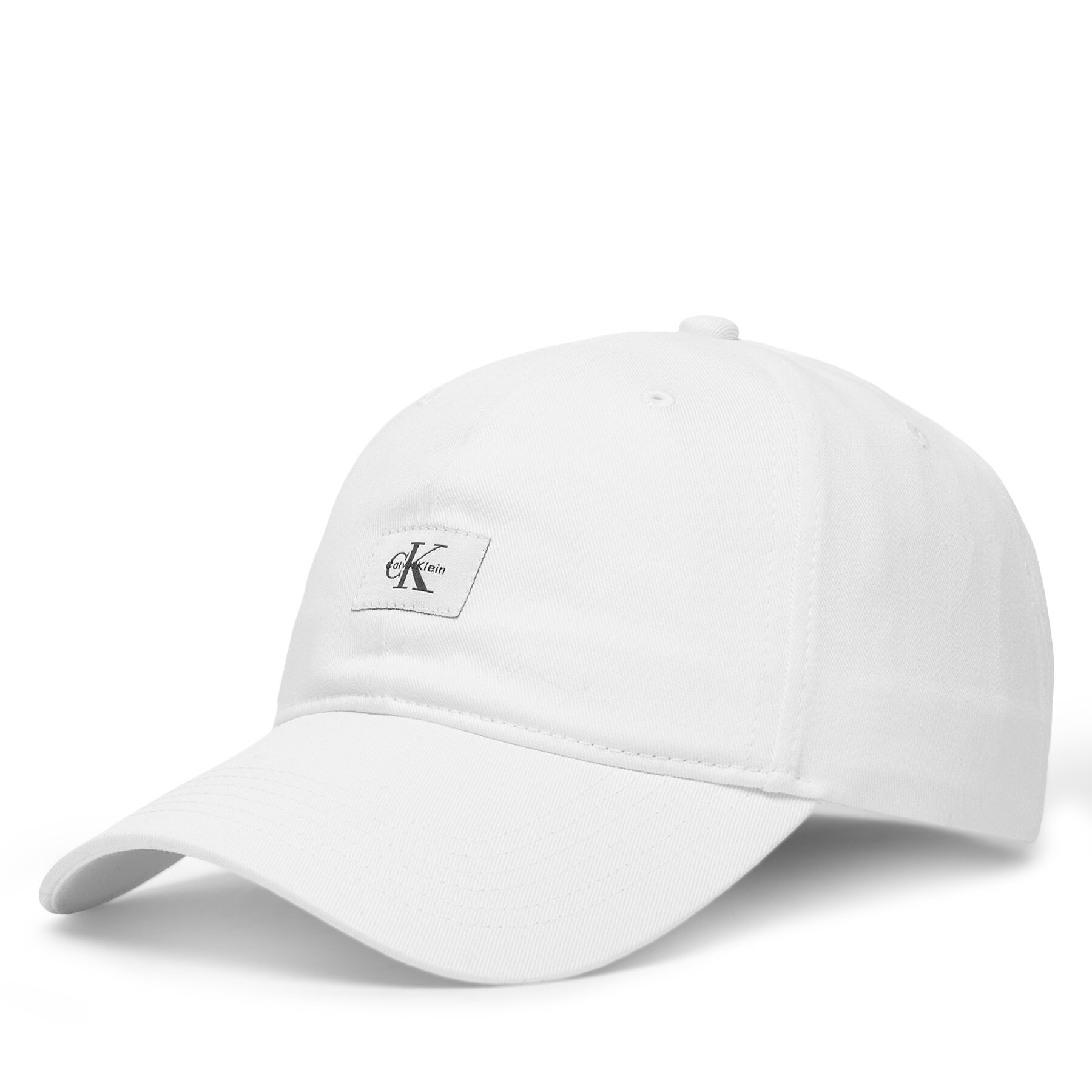 Kapa s šiltom Calvin Klein Monologo Woven Patch Bb Cap LV04D5077G Bela