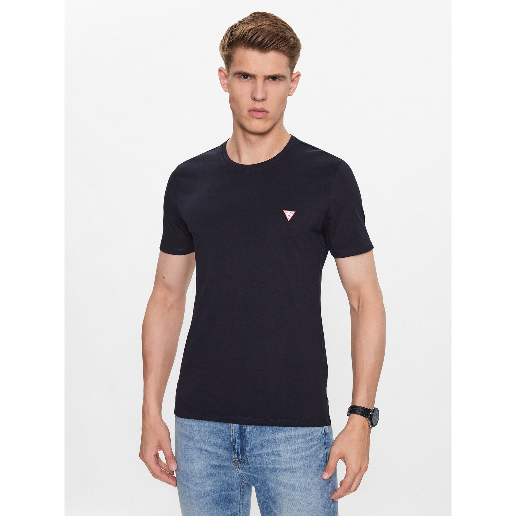 Guess T-Shirt M2YI36 I3Z14 Σκούρο μπλε Slim Fit