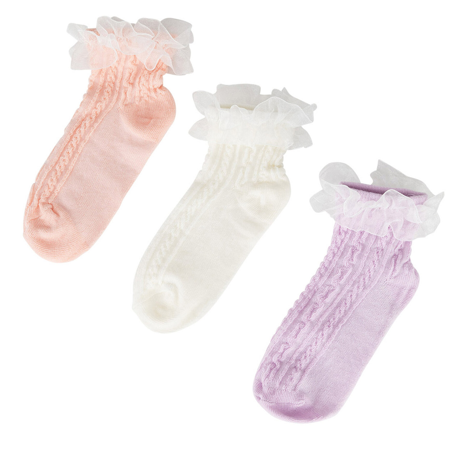 Șosete scurte JENNY 7KB-004-SS25 (3-pack) Roz