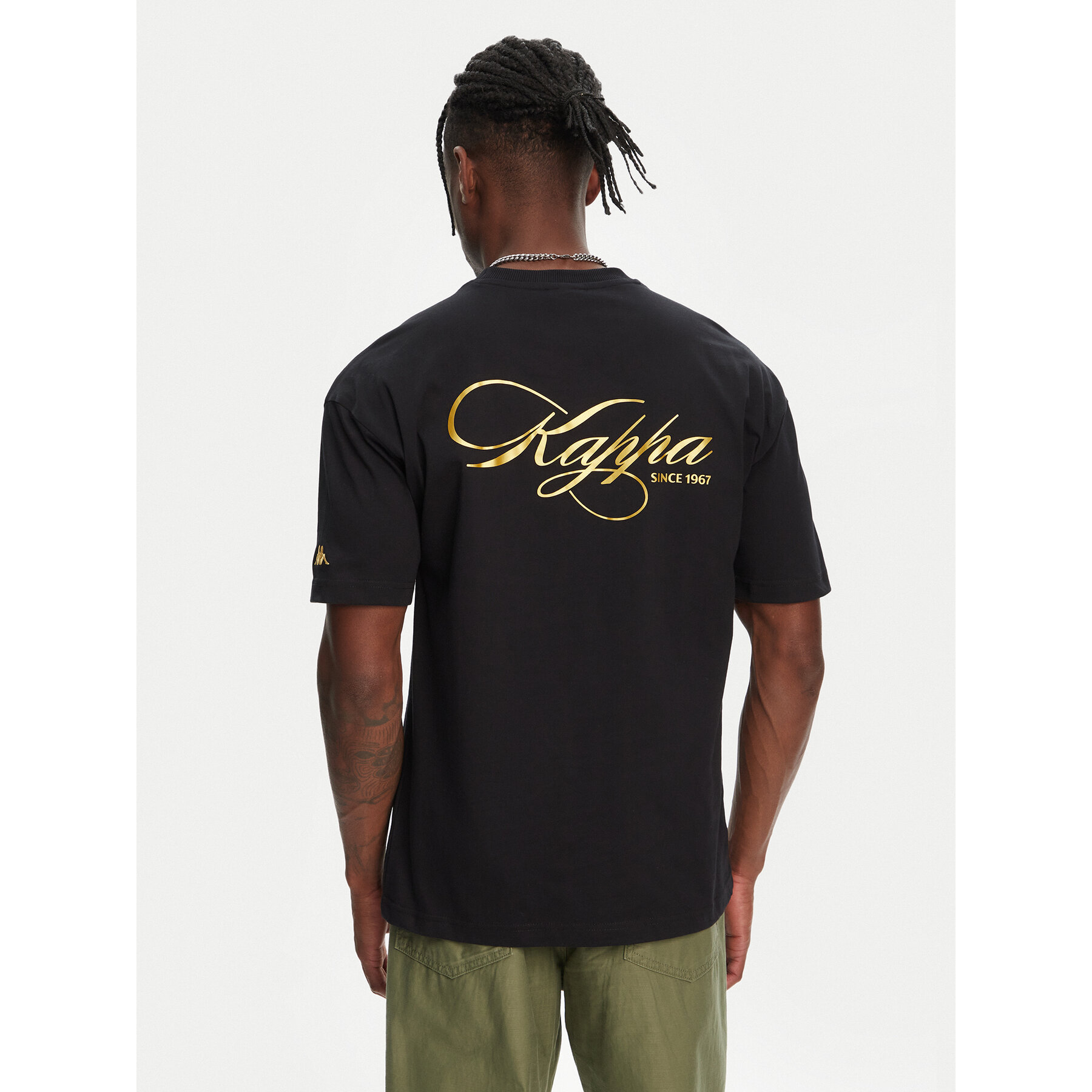 Kappa Marškinėliai Norda 361Q6XW Juoda Regular Fit