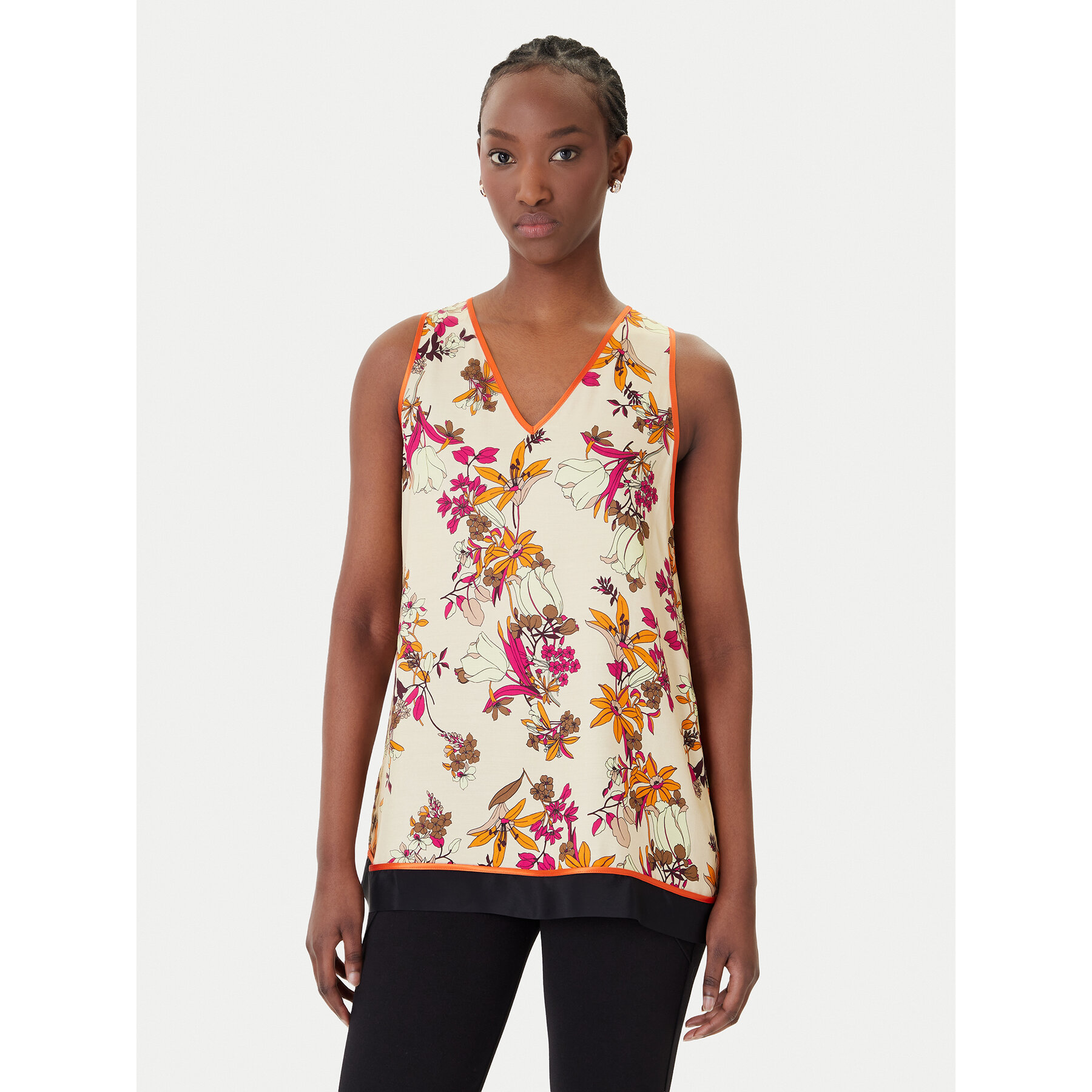 Simona Corsellini Bluse P26CPTO01801 Bunt Regular Fit