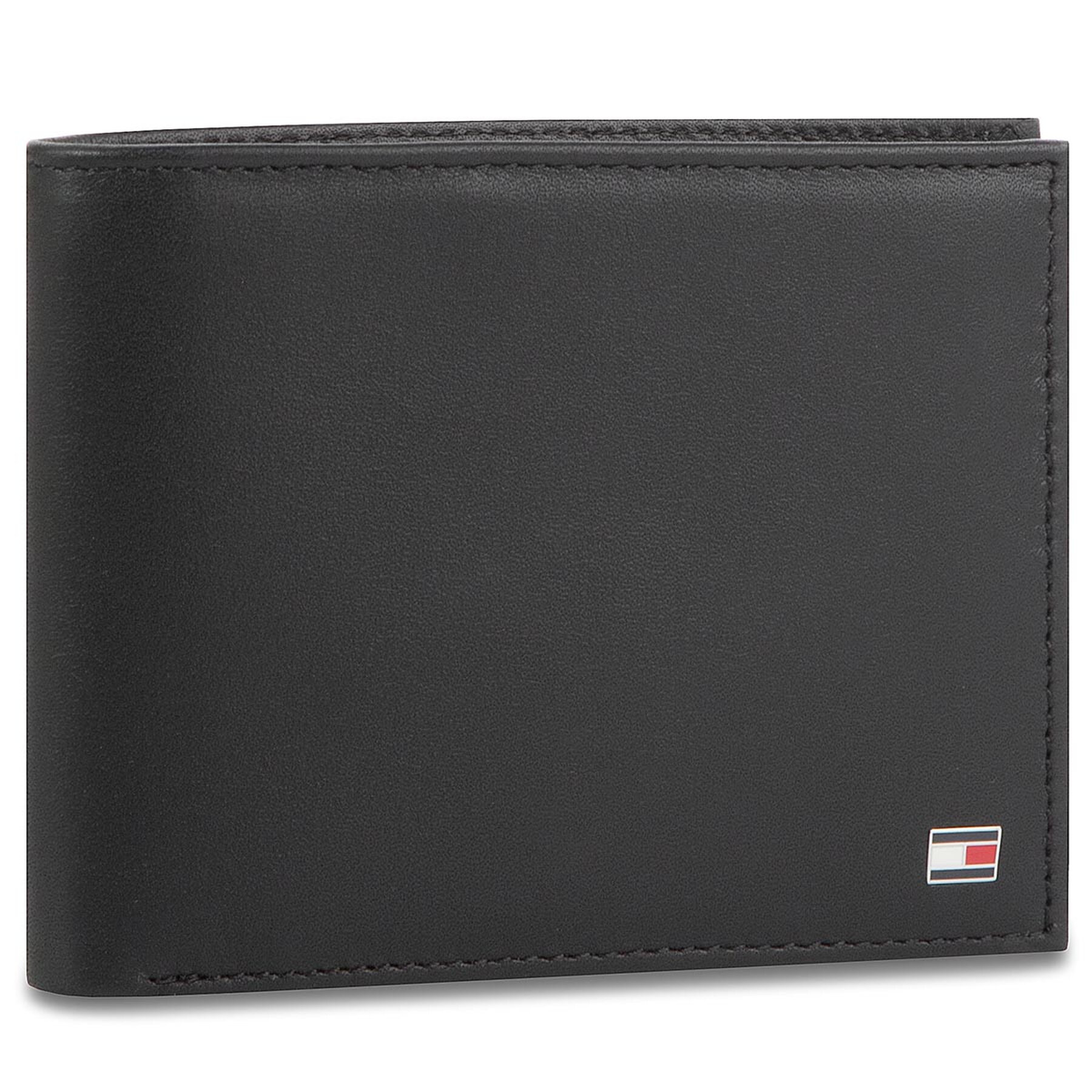 Große Herren Geldbörse Tommy Hilfiger Eton Cc And Coin Pocket AM0AM00651 Schwarz, Größe 00