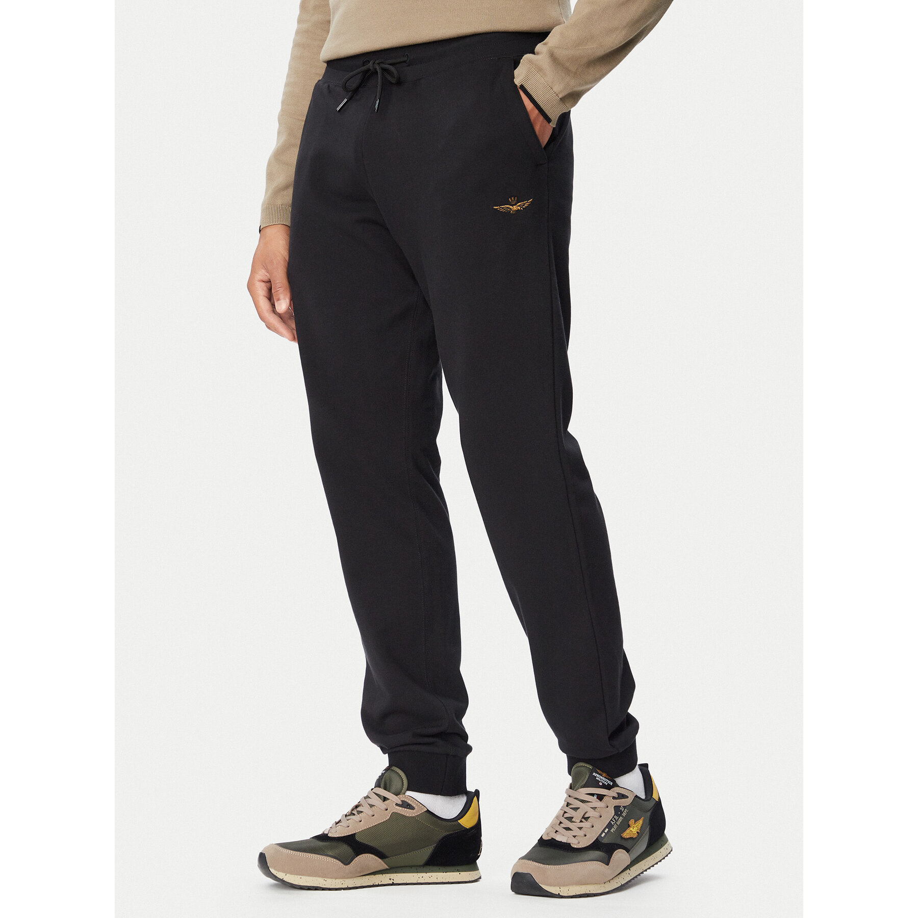 Aeronautica Militare Jogginghose 262PF1008UF00662 Schwarz Regular Fit