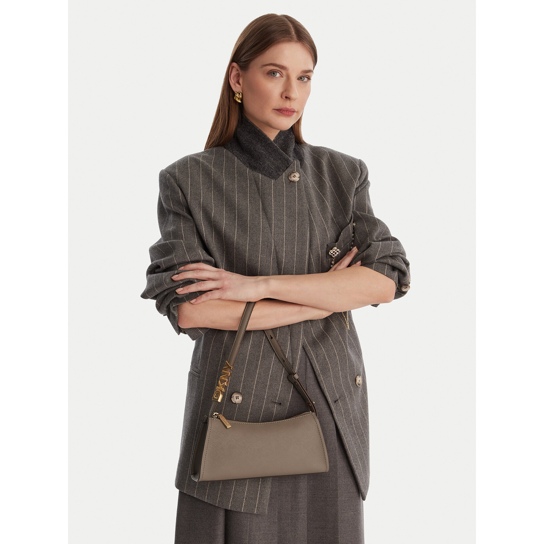 Дамска чанта DKNY R433YG57 Бежов