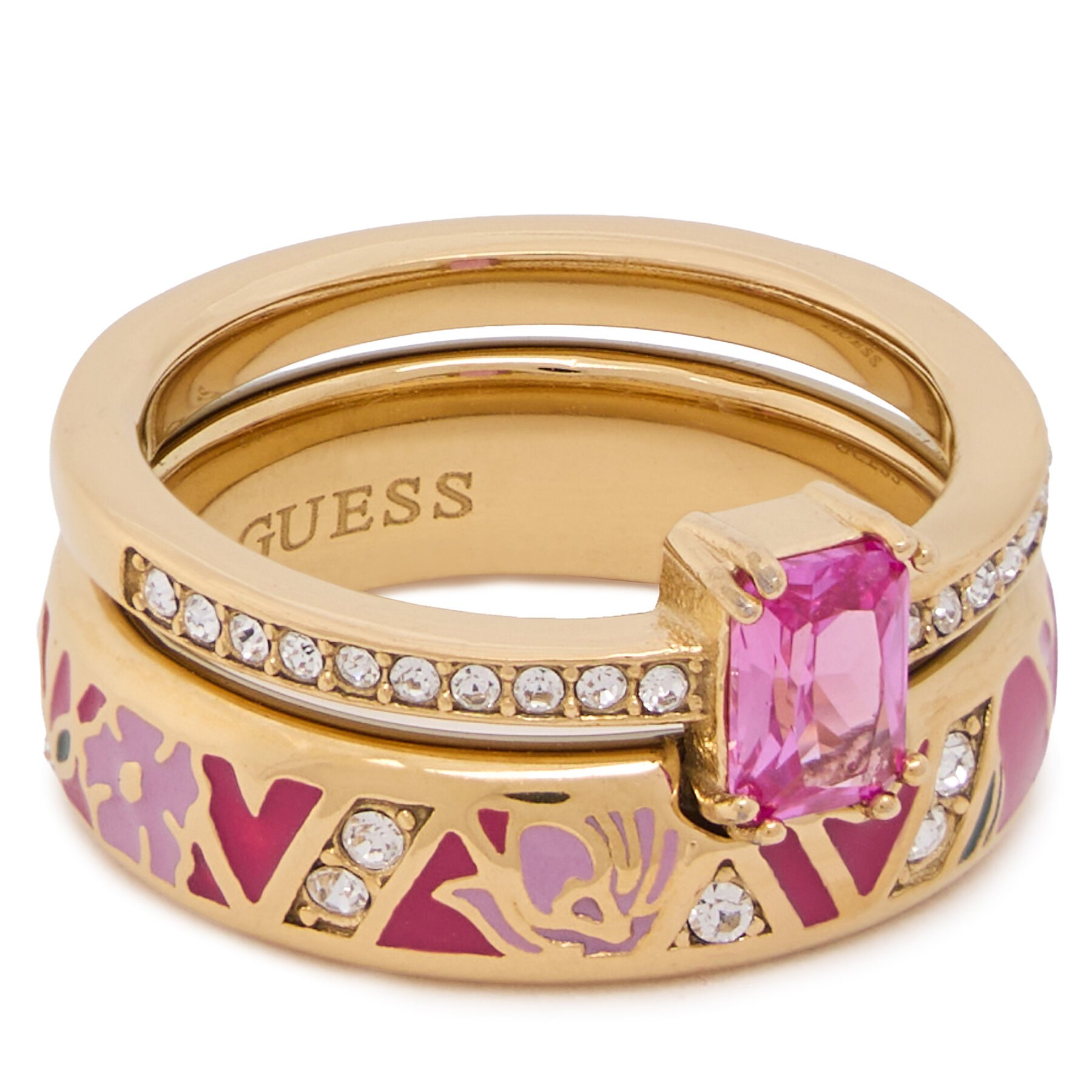 Prsteň Guess JUBR06 421JW Zlatá