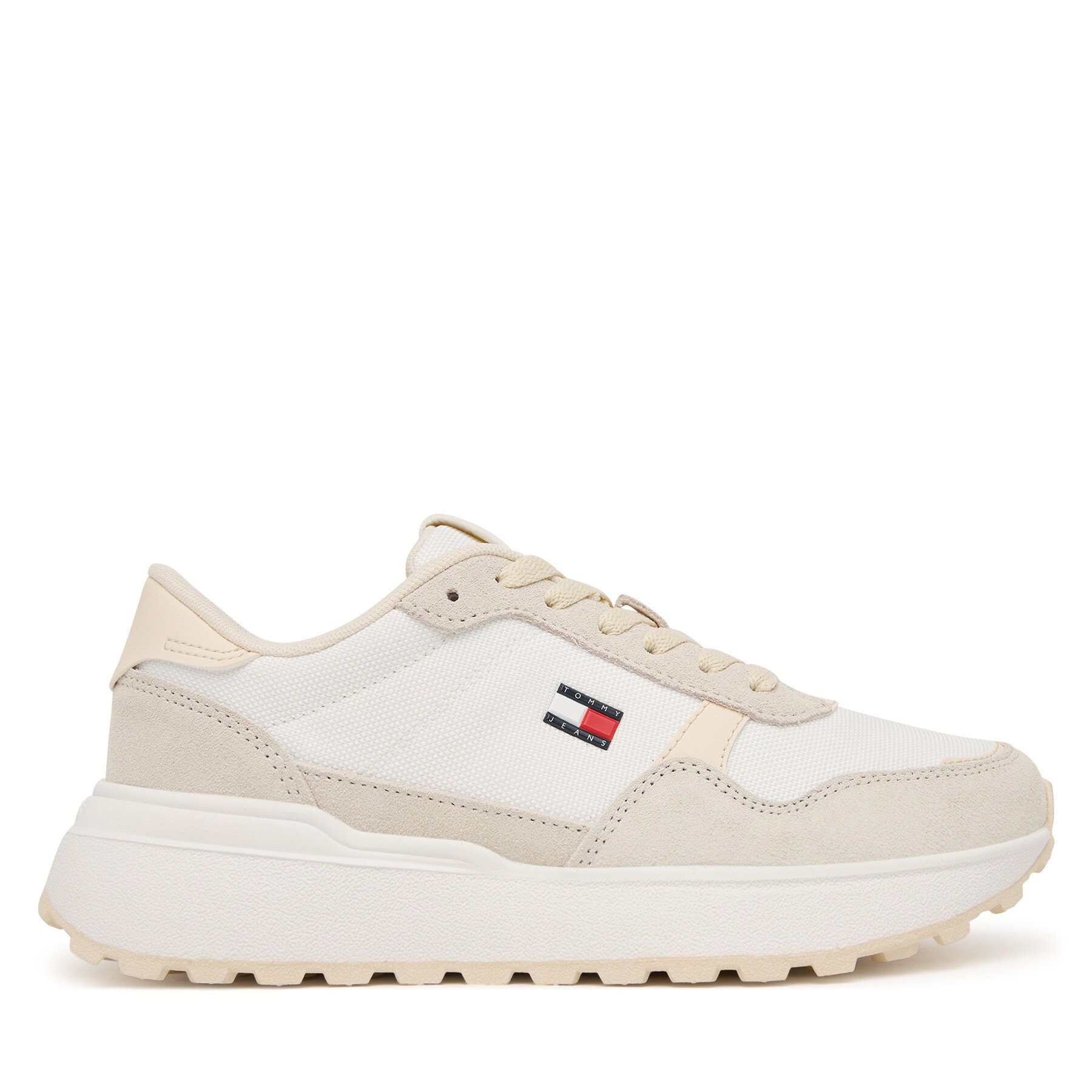Sneakers Tommy Jeans Modern Runner Mix EN0EN03100 Alb