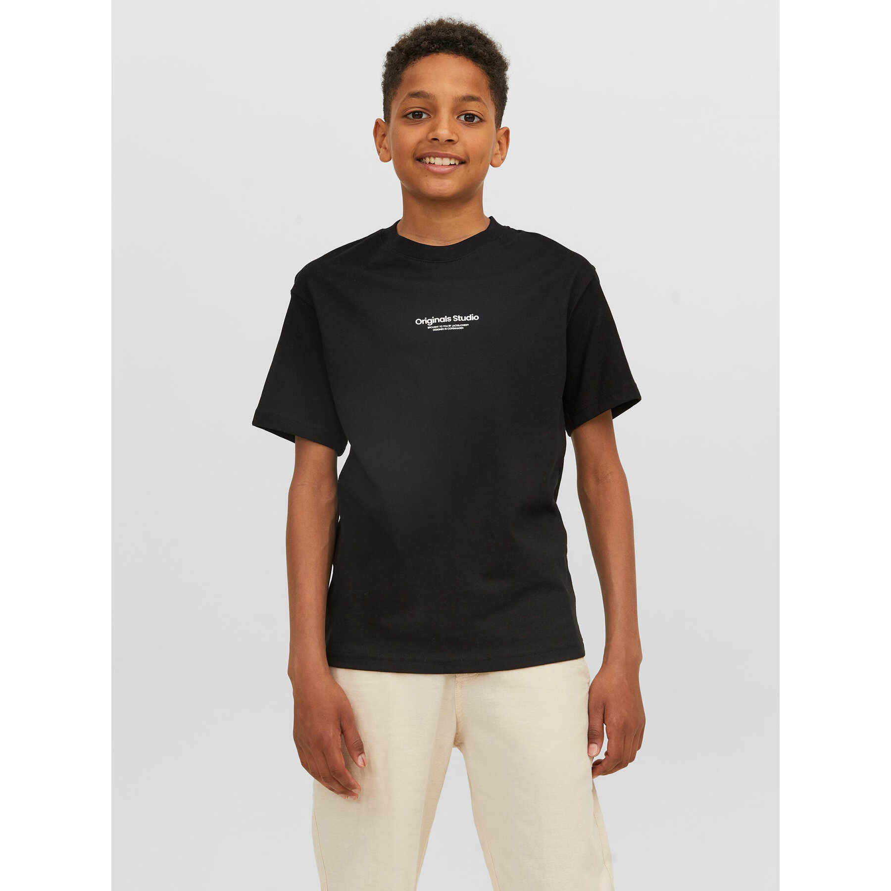 Jack & Jones Junior Marškinėliai Vesterbro 12242827 Juoda Loose Fit
