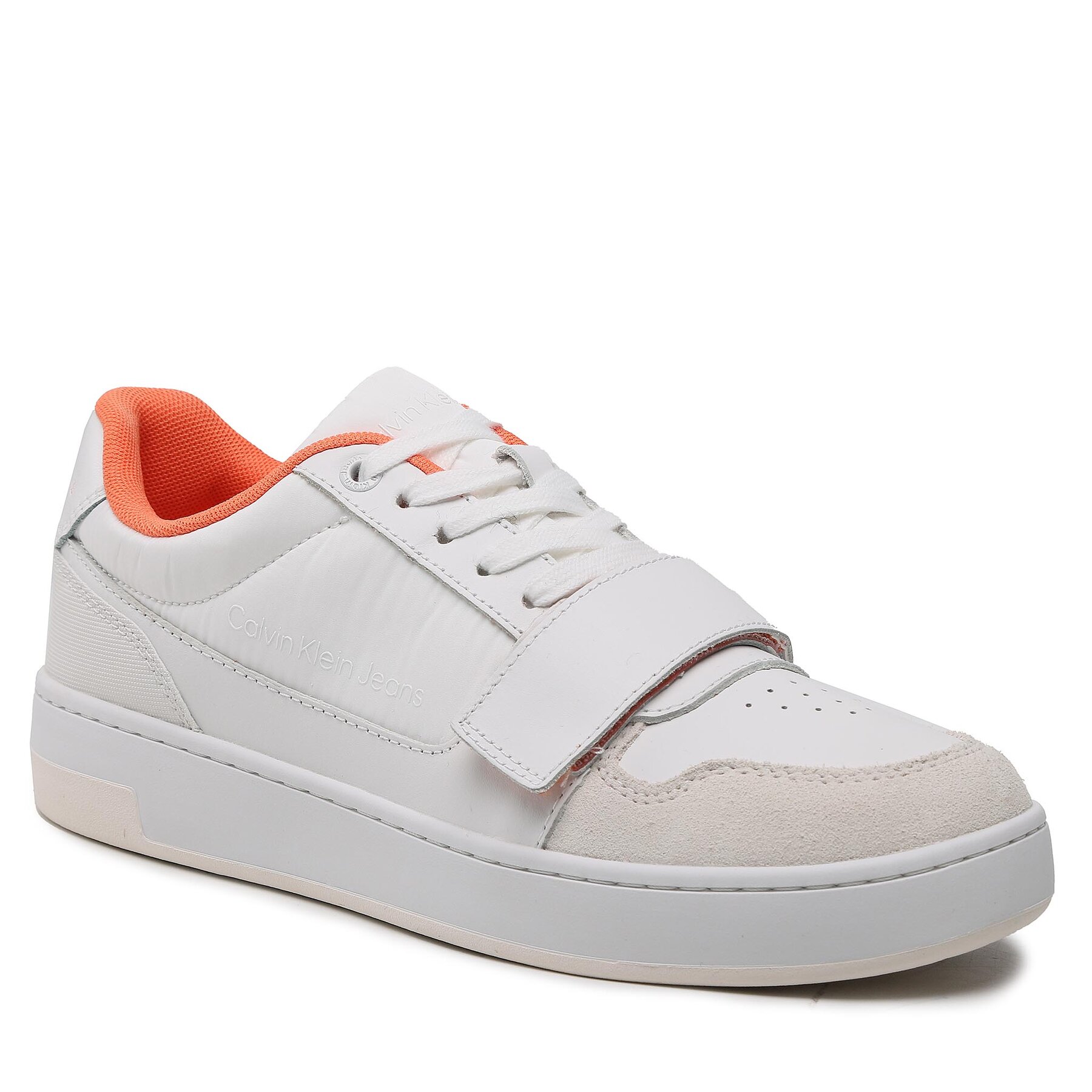 Calvin Klein Jeans Basket Cupsple Velcro Softny YM0YM00609 Creamy White/Firecracker 0LD – Сникърси