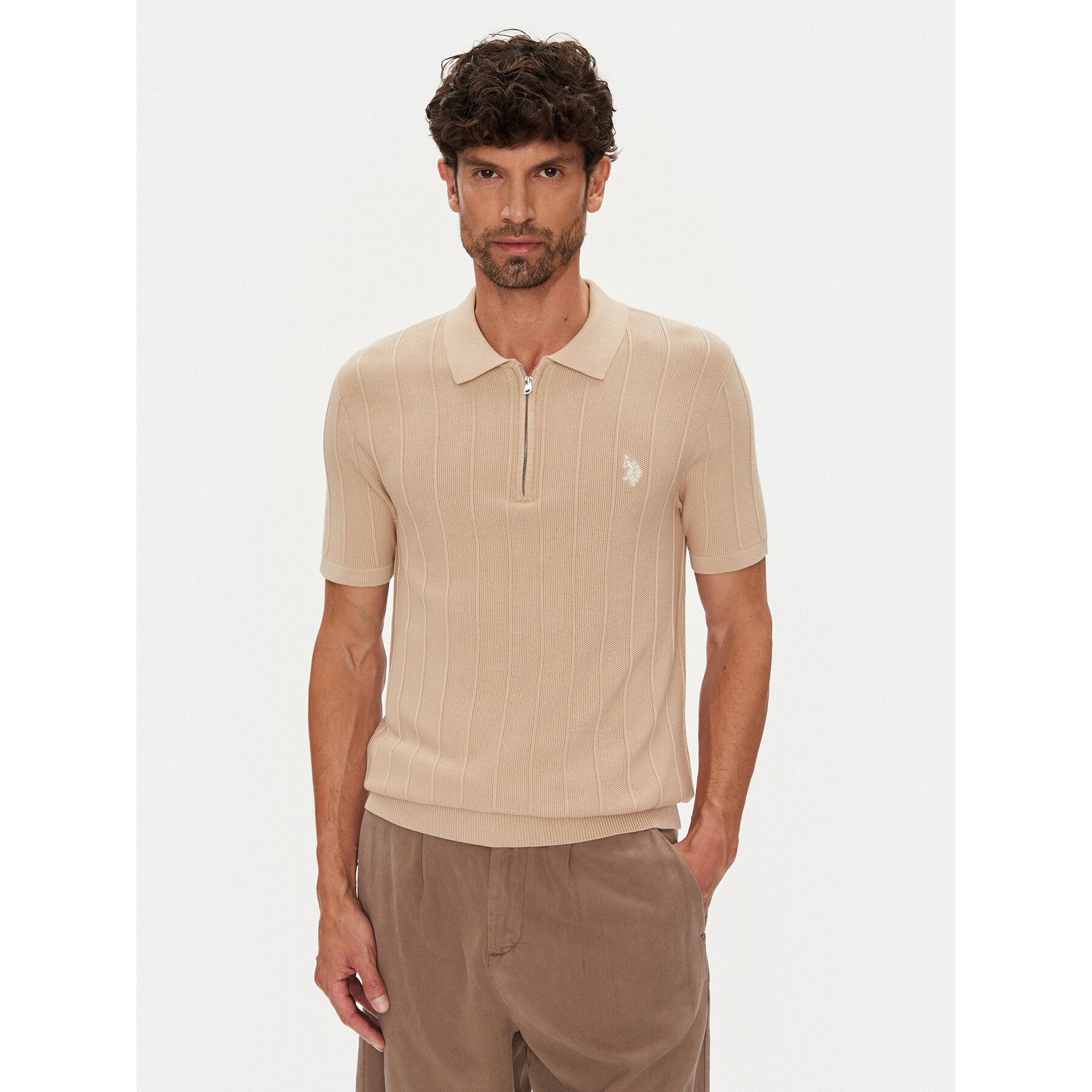 U.S. Polo Assn. Polo MUP3369 Beige Slim Fit