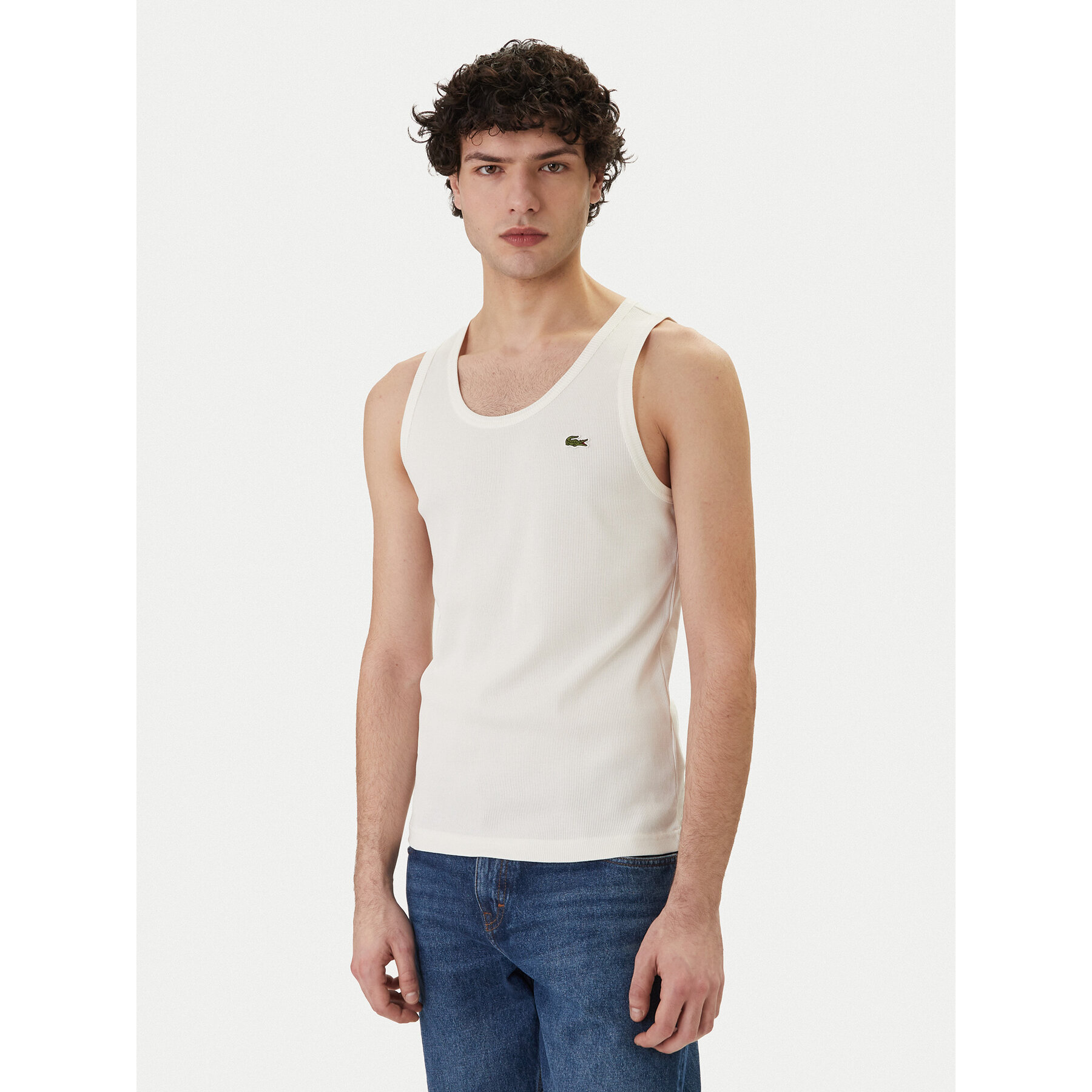 Lacoste Tank-Top TH0030 Weiß Slim Fit