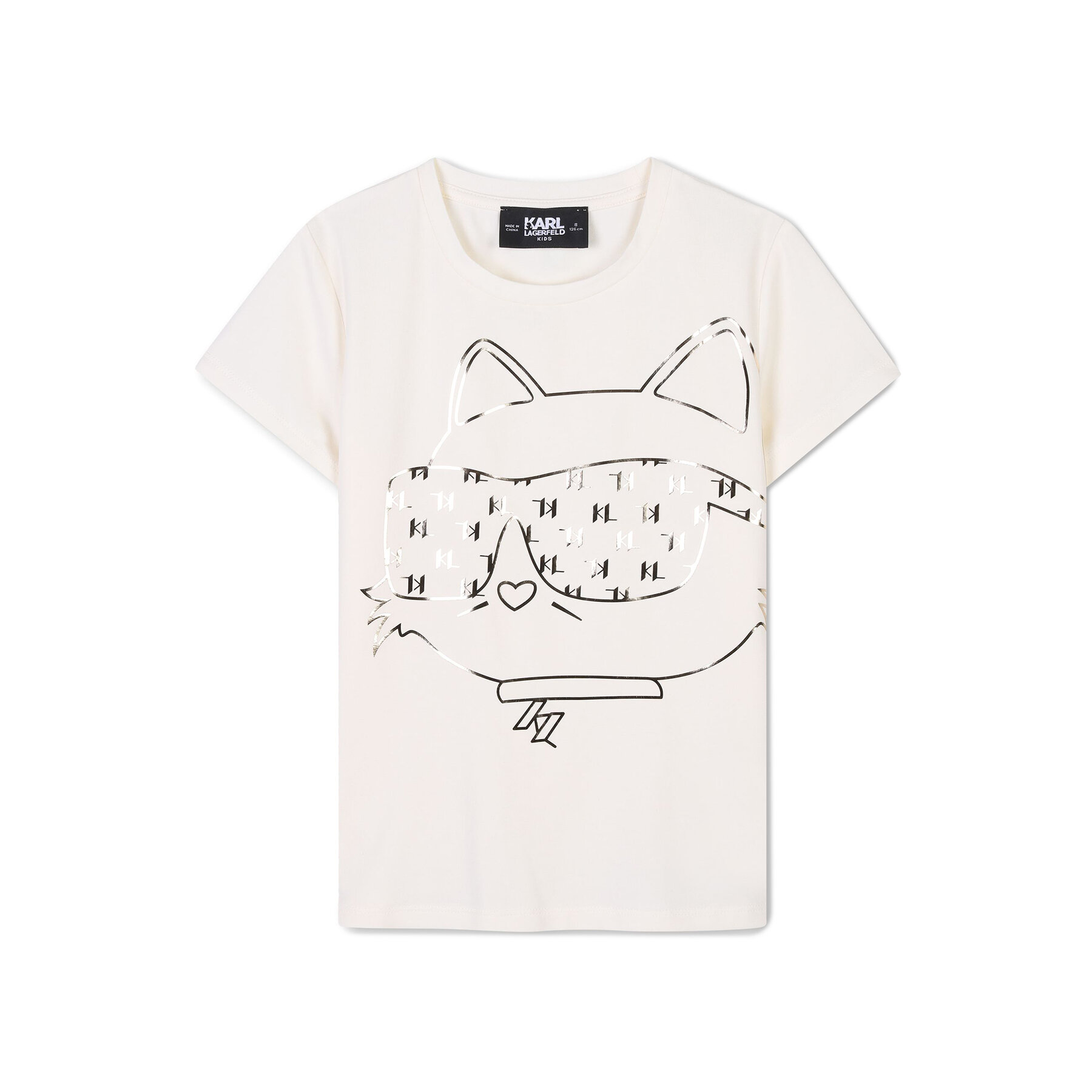 Karl Lagerfeld Kids T-Shirt Z30447 D Εκρού Regular Fit