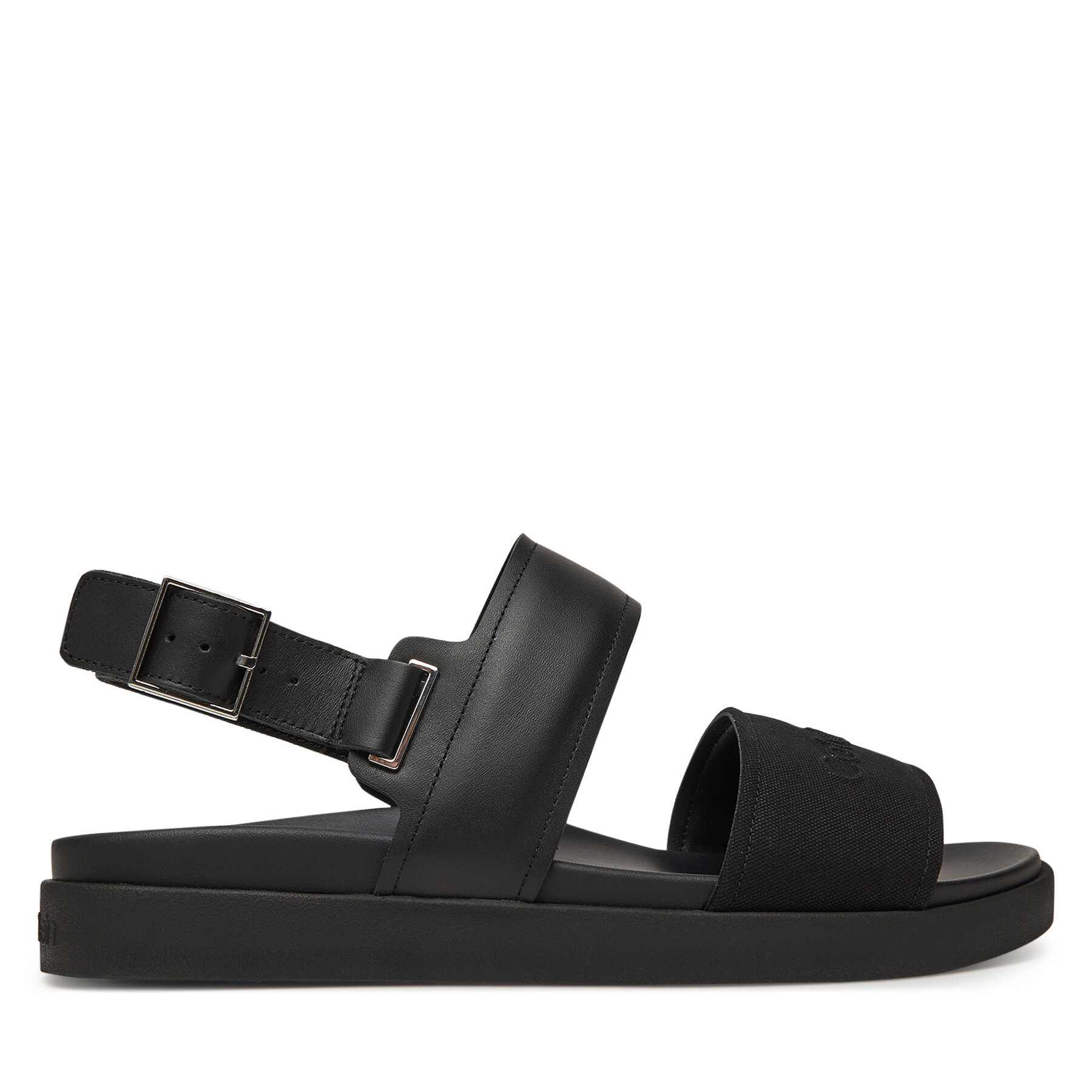 Sandále Calvin Klein Back Strap W/ Buckle Logo HM0HM01742 Čierna