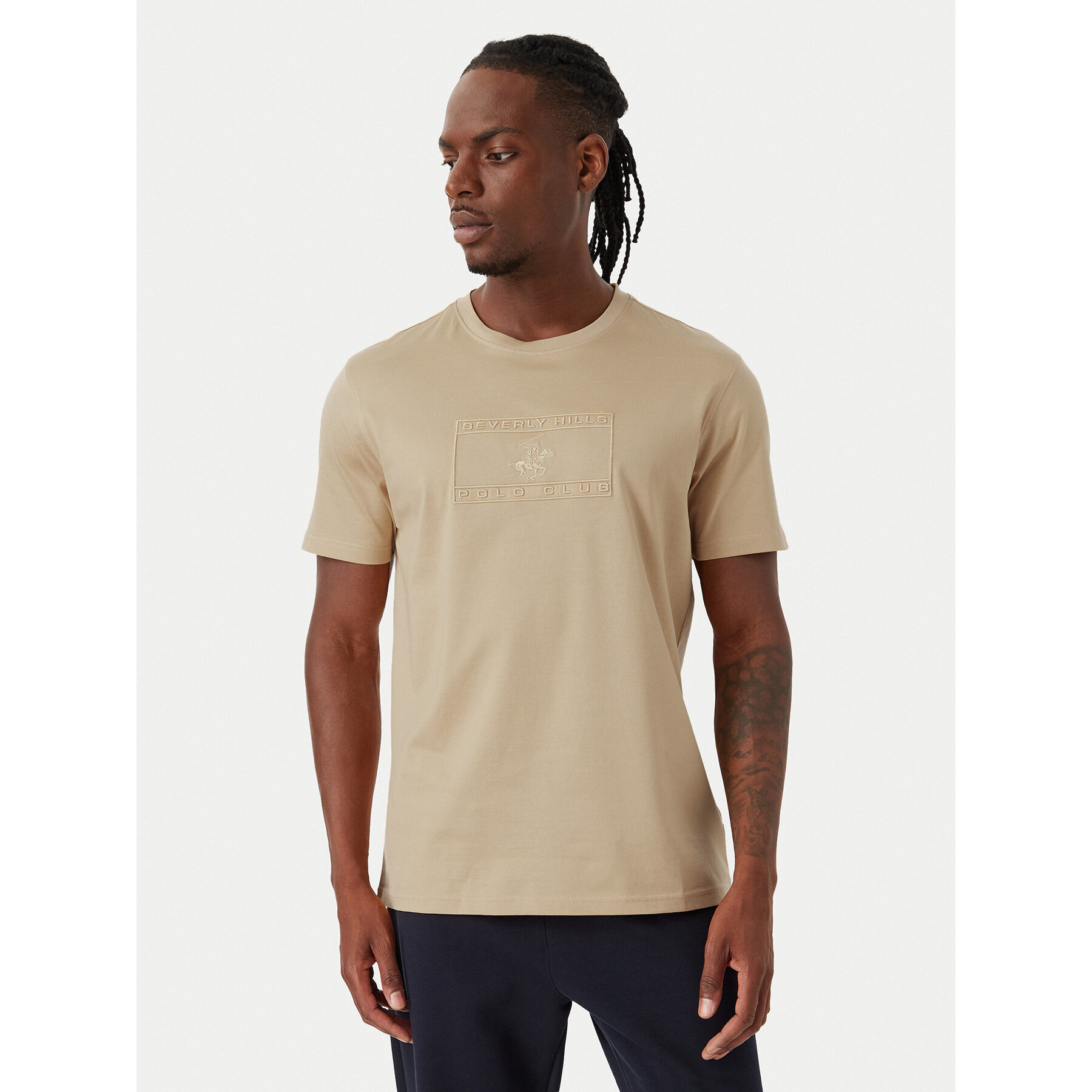 Beverly Hills Polo Club T-Shirt P-FW26M-TS1536 Beige Regular Fit