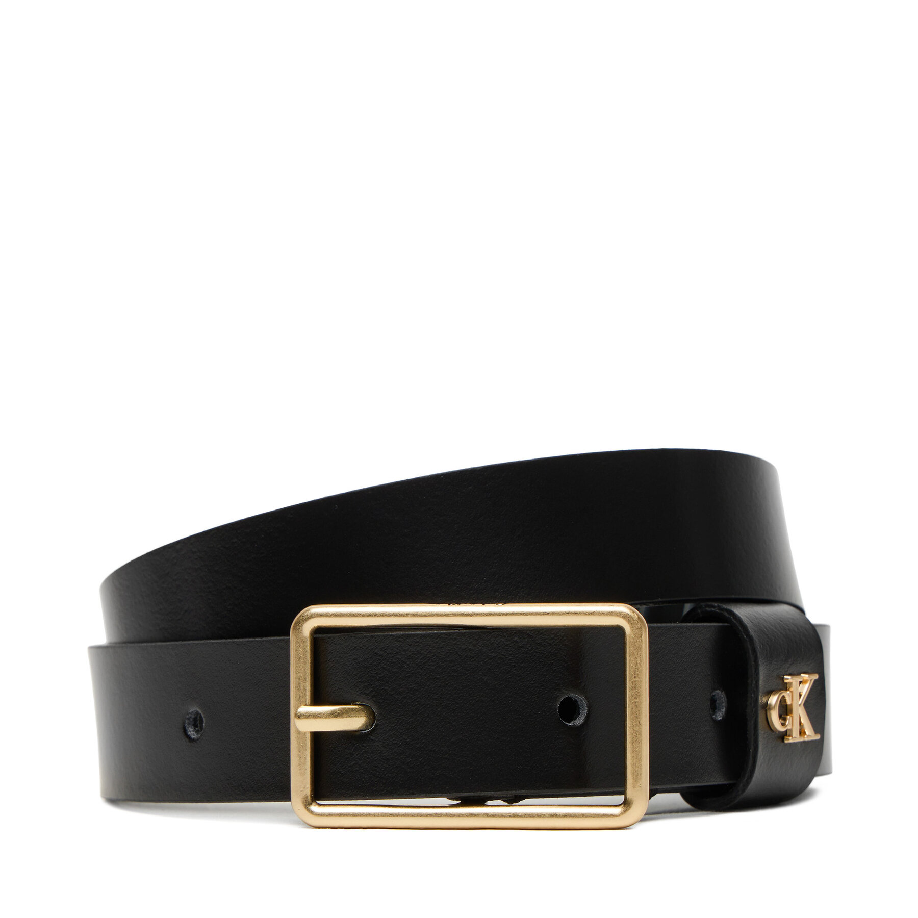 Дамски колан Calvin Klein Square Buckle Ck Loop 25Mm LV04F7050G Черен