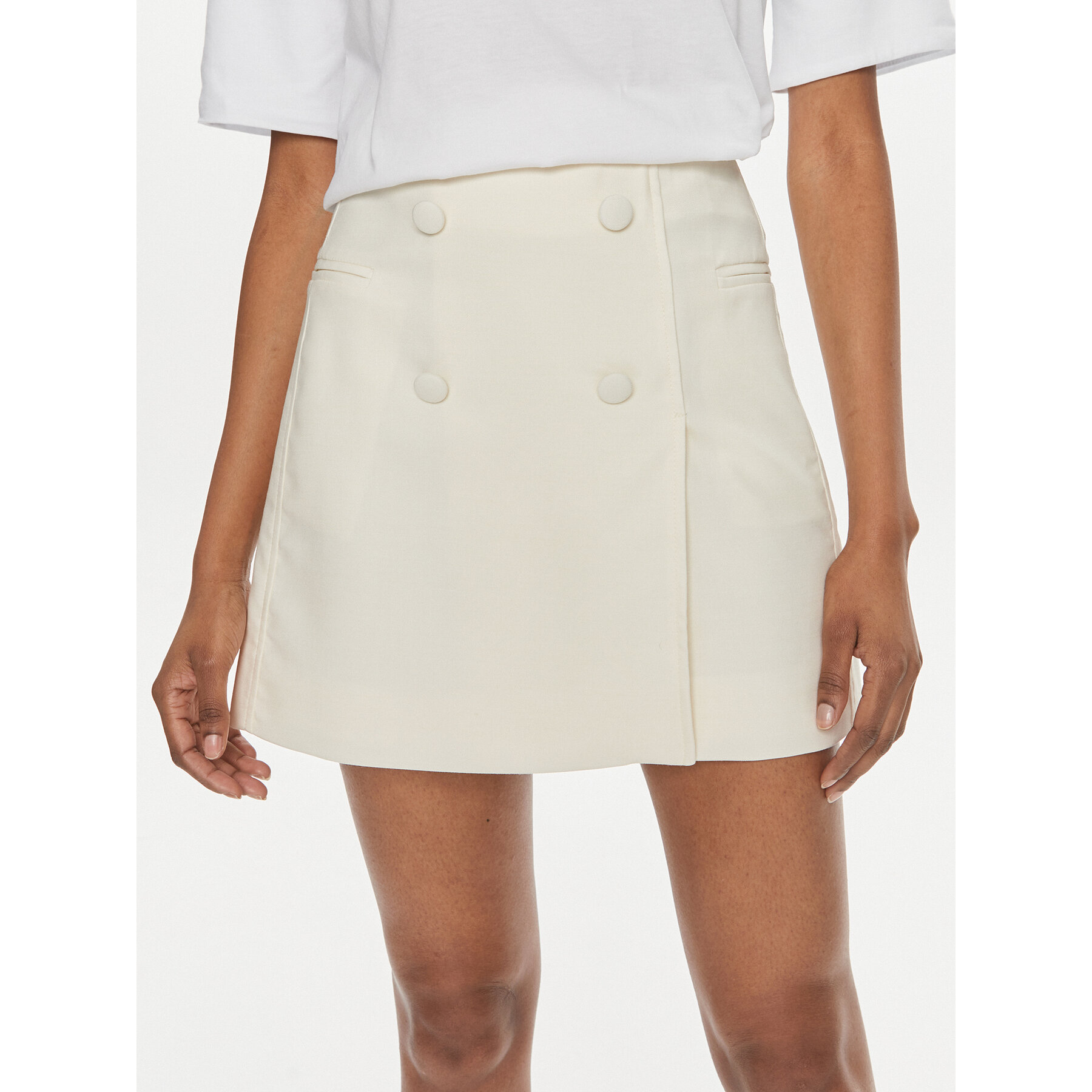MVP Wardrobe Trapezförmiger Rock MVPE4GO040.0TE0138 Beige Classic Fit