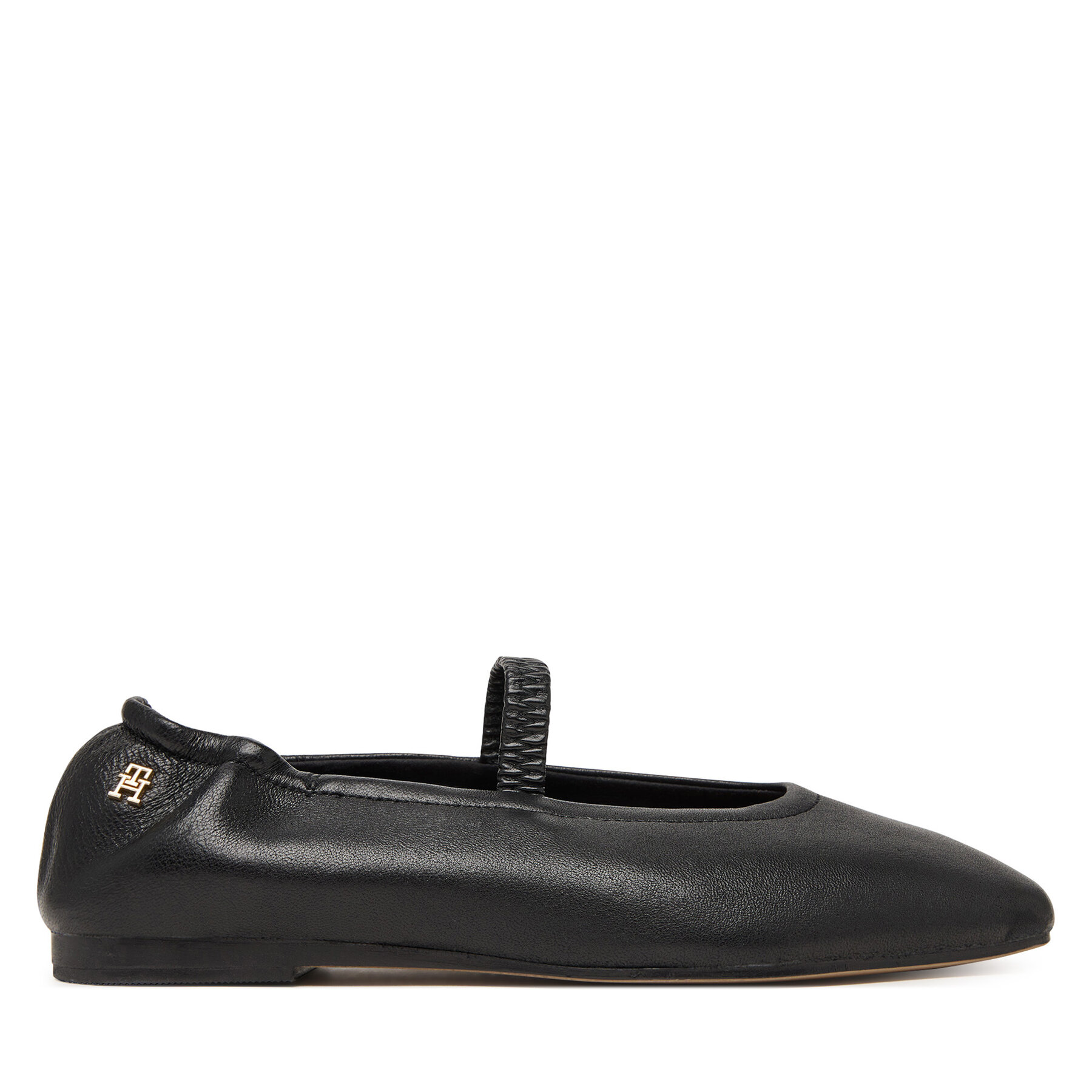 Balerinke Tommy Hilfiger Soft Leather Ellastic Ballerina FW0FW09245 Črna