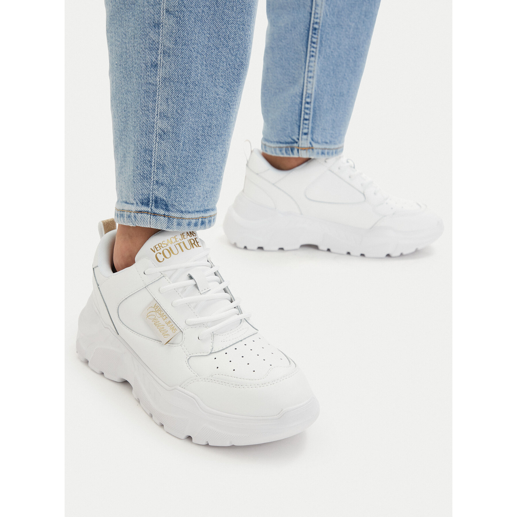 Sneakersy Versace Jeans Couture 80VA3SC2 ZPB71 3 Biela