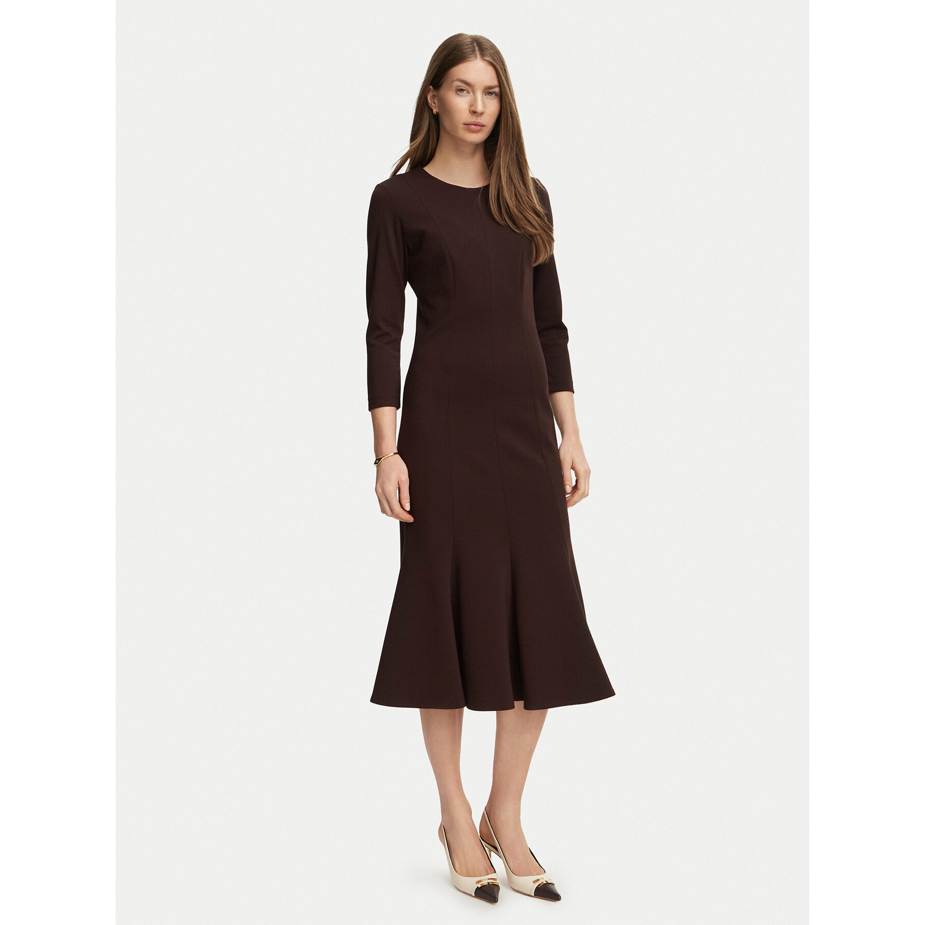 Luisa Spagnoli Coctailkleid Ghedi 543829 Braun A-Line Fit