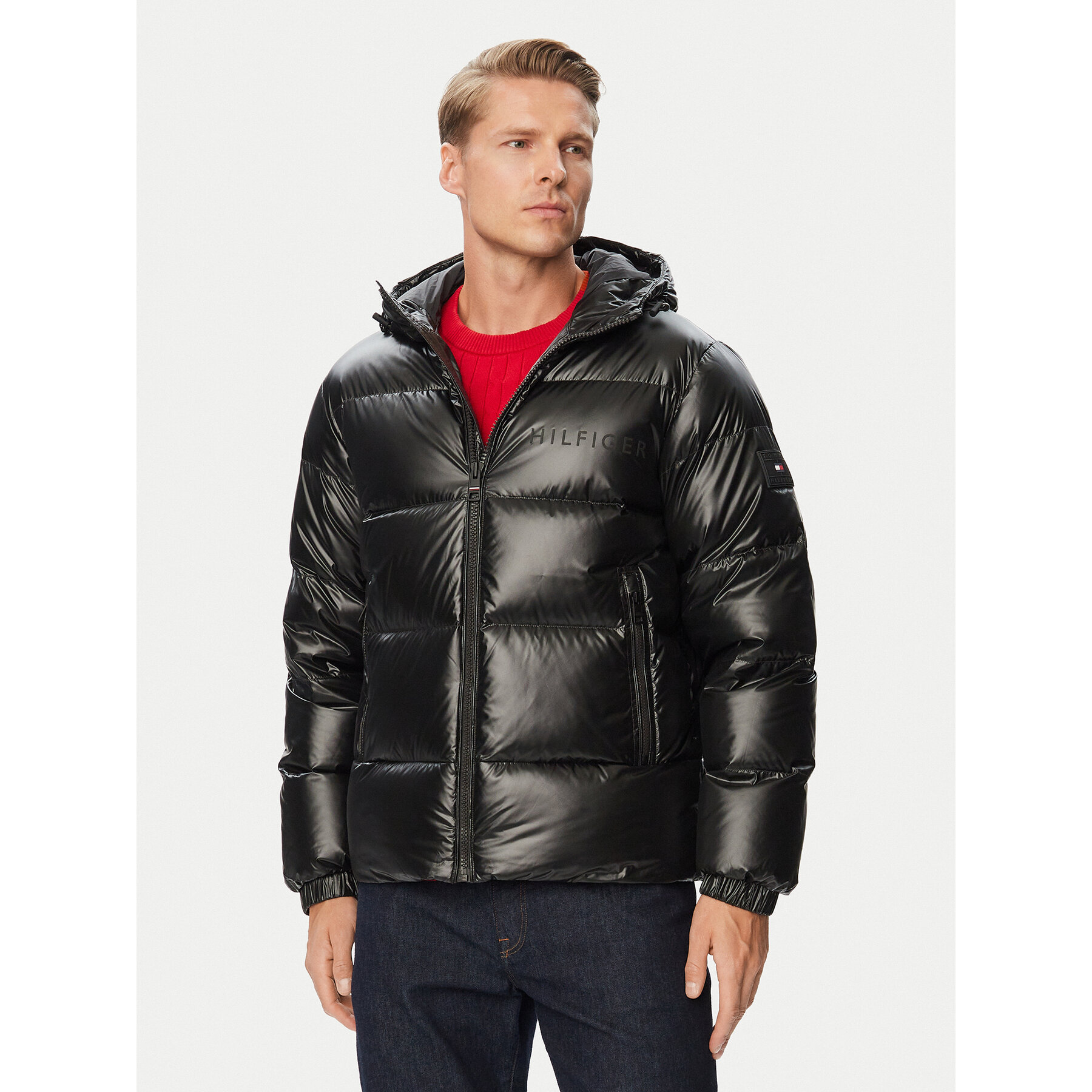 Tommy Hilfiger Daunenjacke MW0MW45304 Schwarz Regular Fit