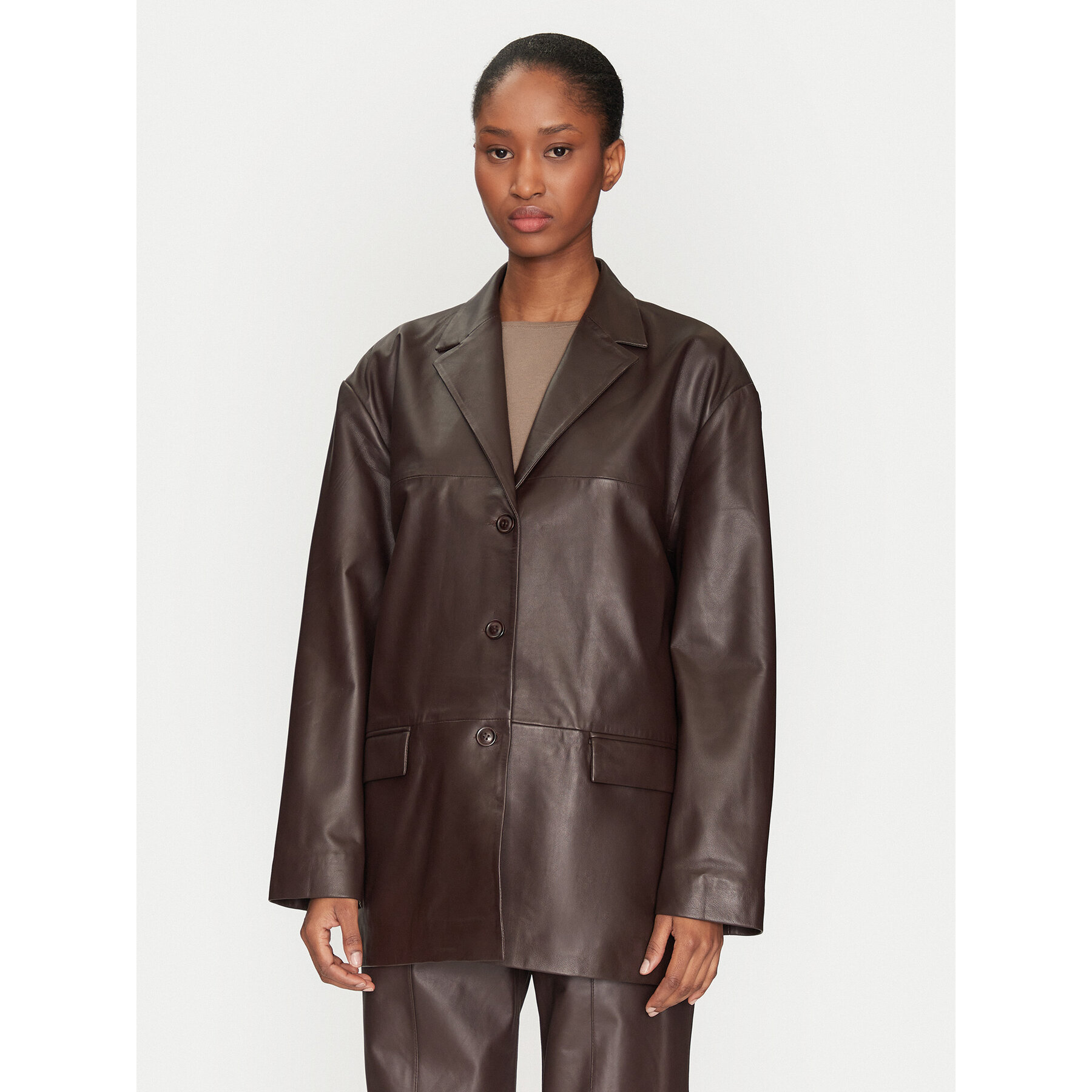 2NDDAY Lederjacke 2251515672 3091 Braun Regular Fit