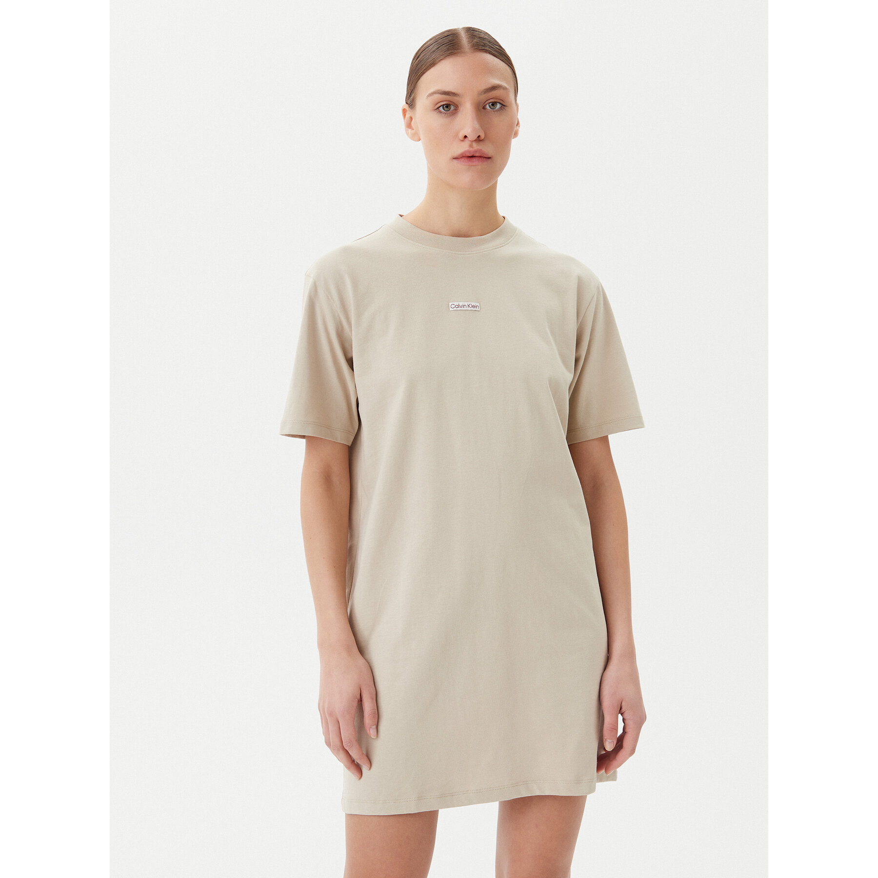 Calvin Klein Jeans Kleid für den Alltag J20J225289 Beige Relaxed Fit