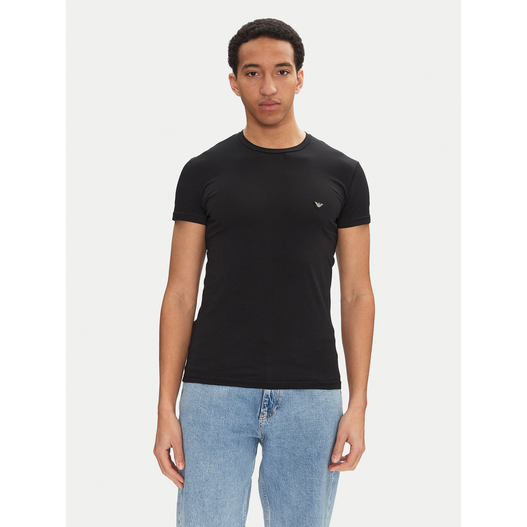 Emporio Armani Underwear Póló EM000375 AF10771 UC001 Fekete Slim Fit