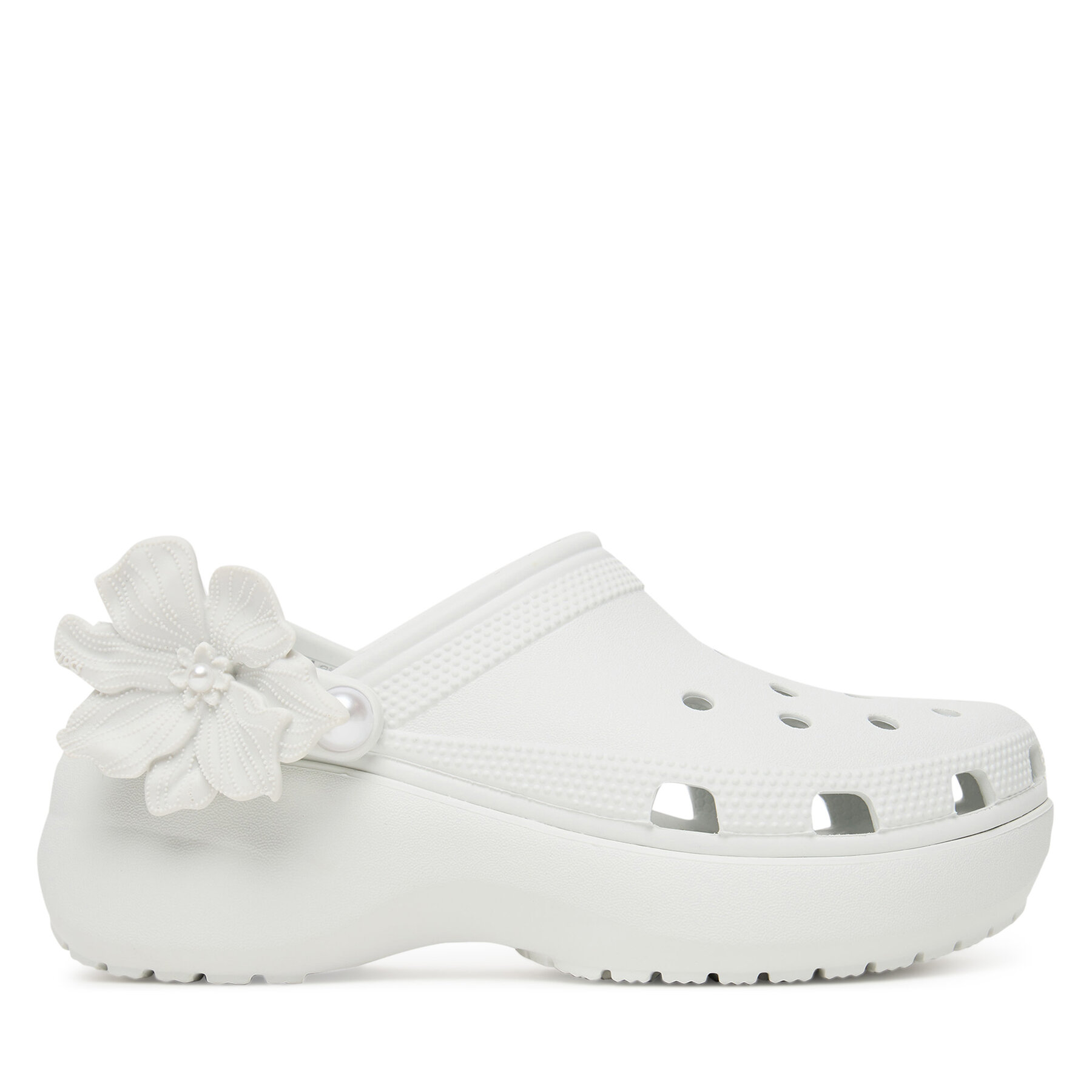 Šľapky Crocs Classic Bouquet Platform Clog 211292 Biela