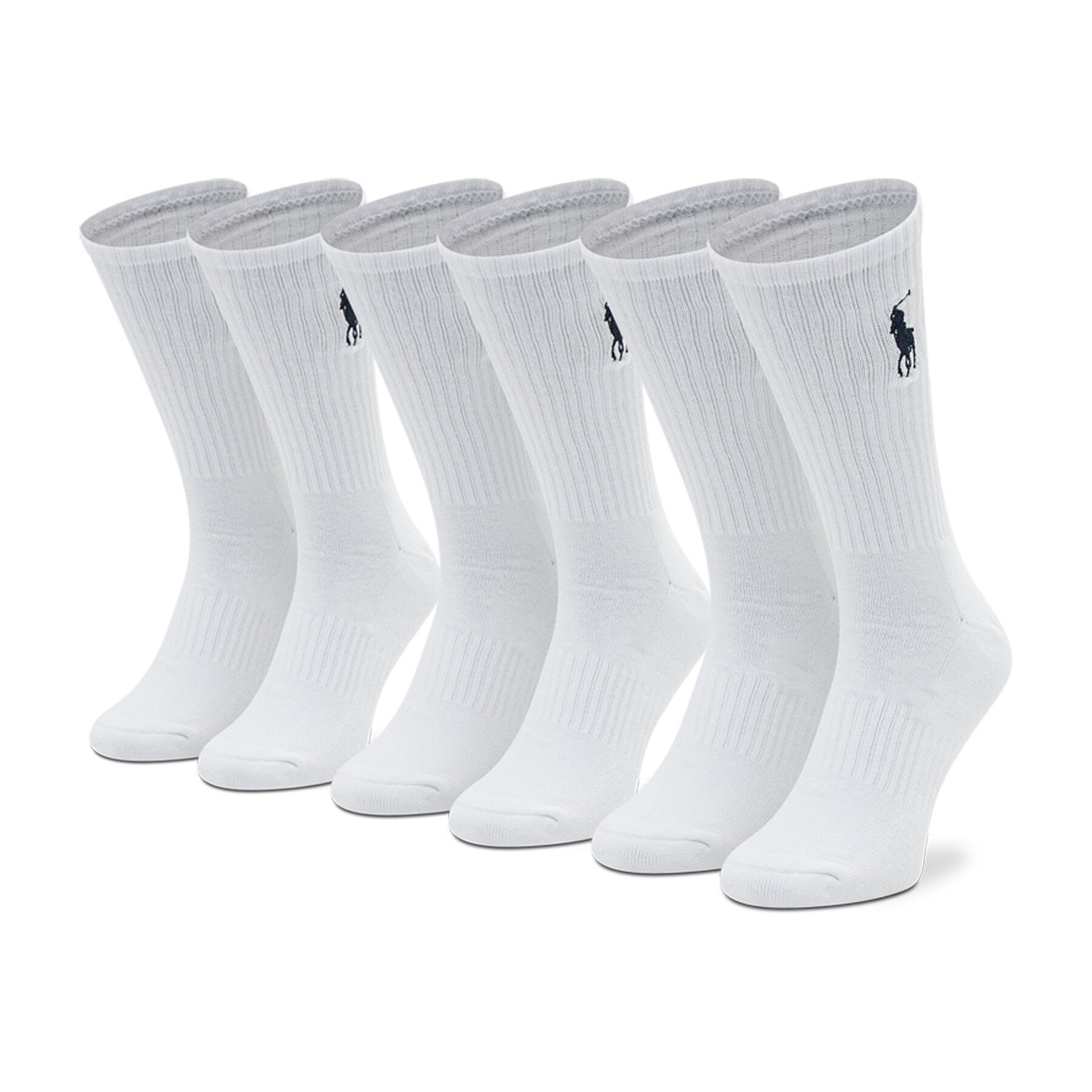 Set od 3 para unisex visokih čarapa Polo Ralph Lauren 449858064001 White
