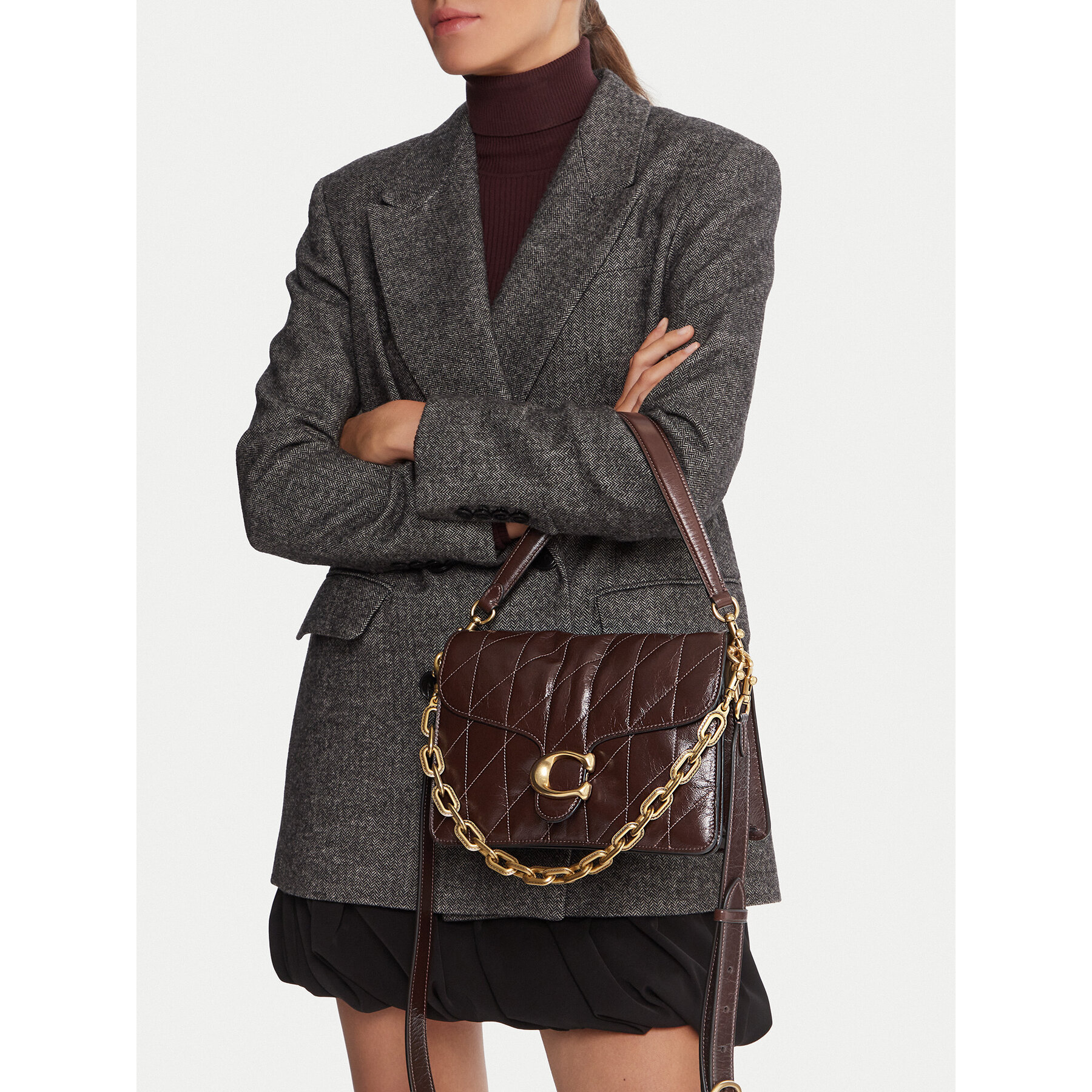 Geantă Coach Tabby CAF55 Maro