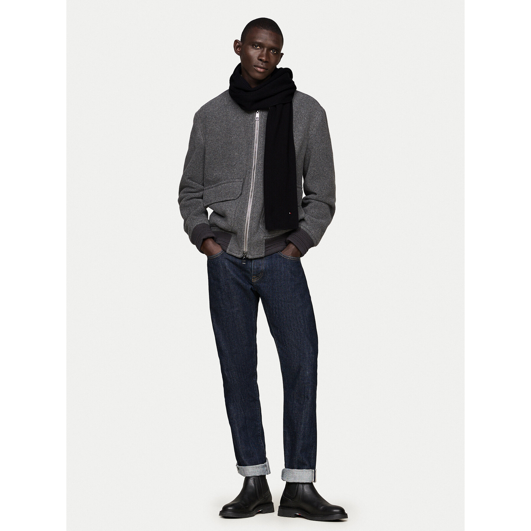 Bufanda Tommy Hilfiger Flag AM0AM12847 Negro