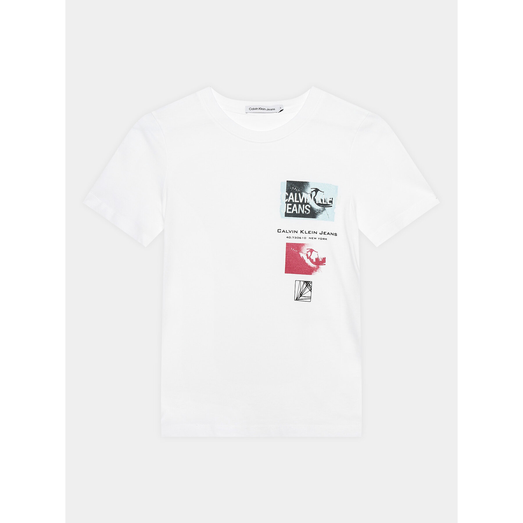 Calvin Klein Jeans Póló Photograph IB0IB02014 Fehér Regular Fit