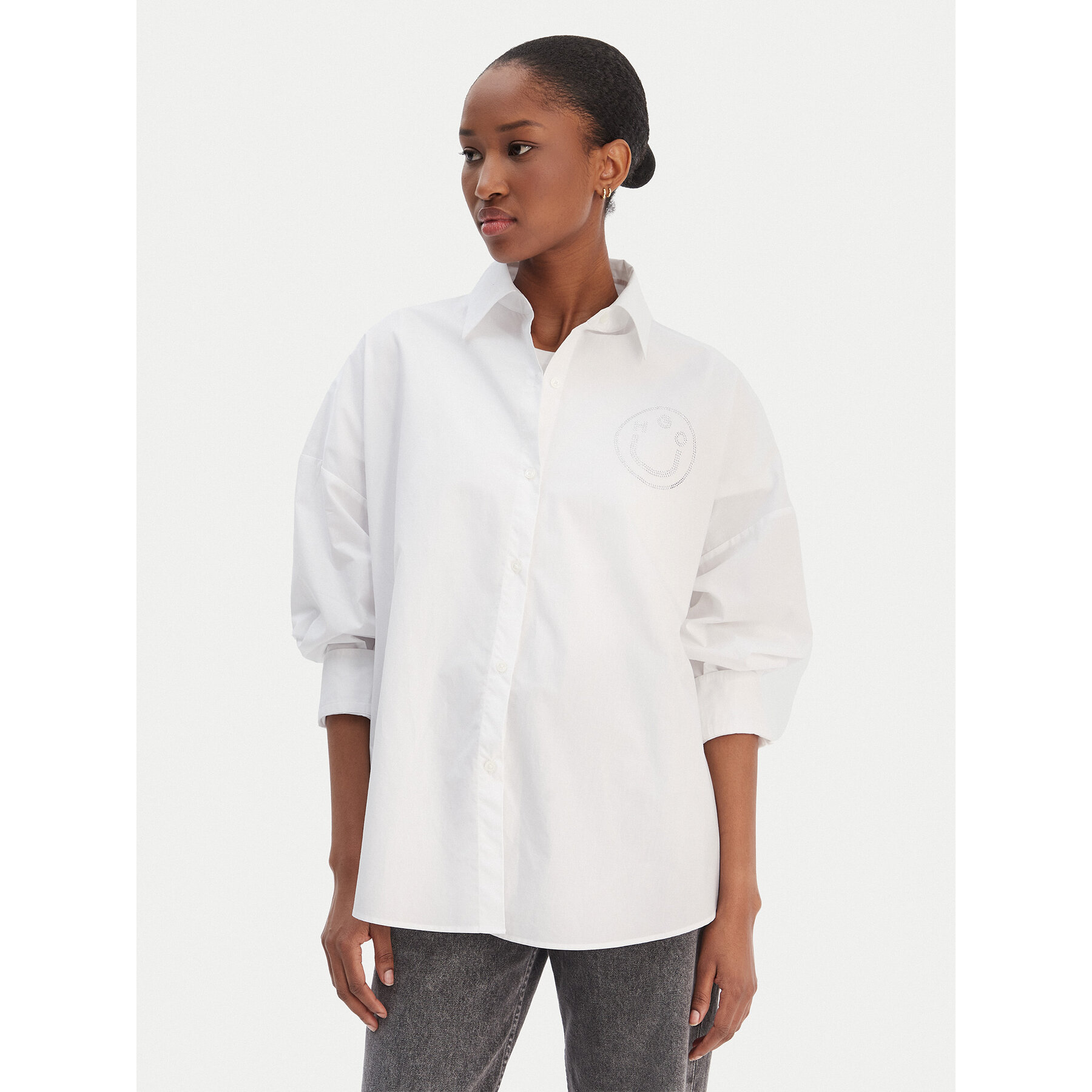 HUGO Hemd Edafne 50555625 Weiß Regular Fit