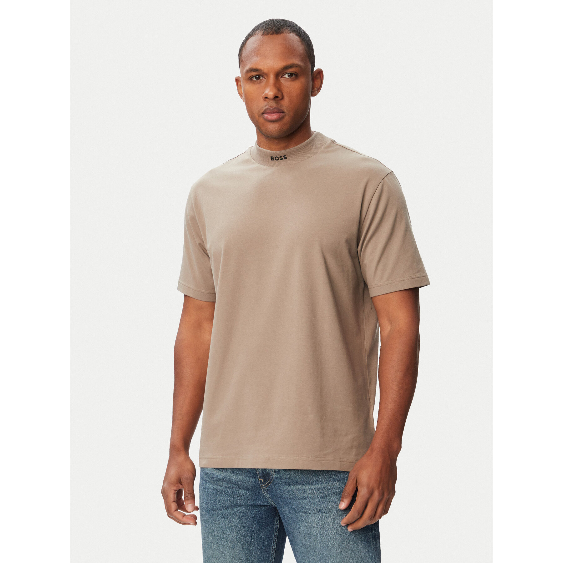 BOSS Majica Tee Collar 50562120 Bež Relaxed Fit