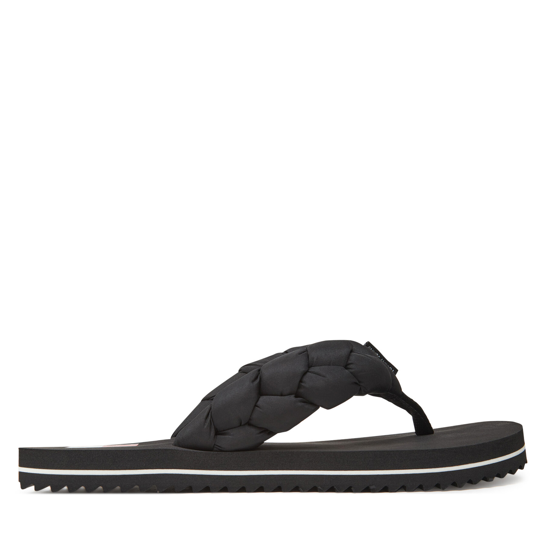 Damskie Japonki Tommy Jeans, Rozmiar 37 Czarny Braided Thong Beach Sandal EN0EN02877