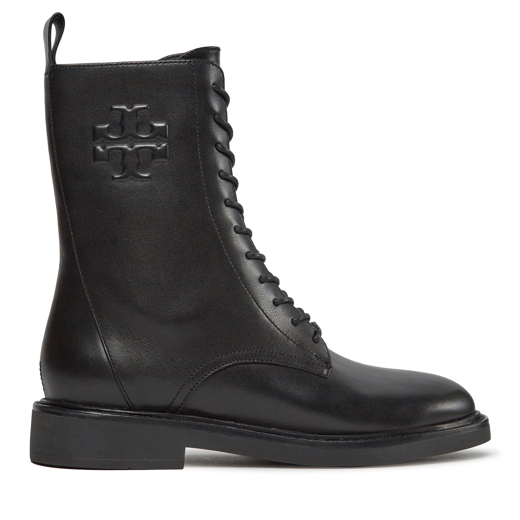 Členková obuv Tory Burch Double T Combat Boot 154336 Čierna