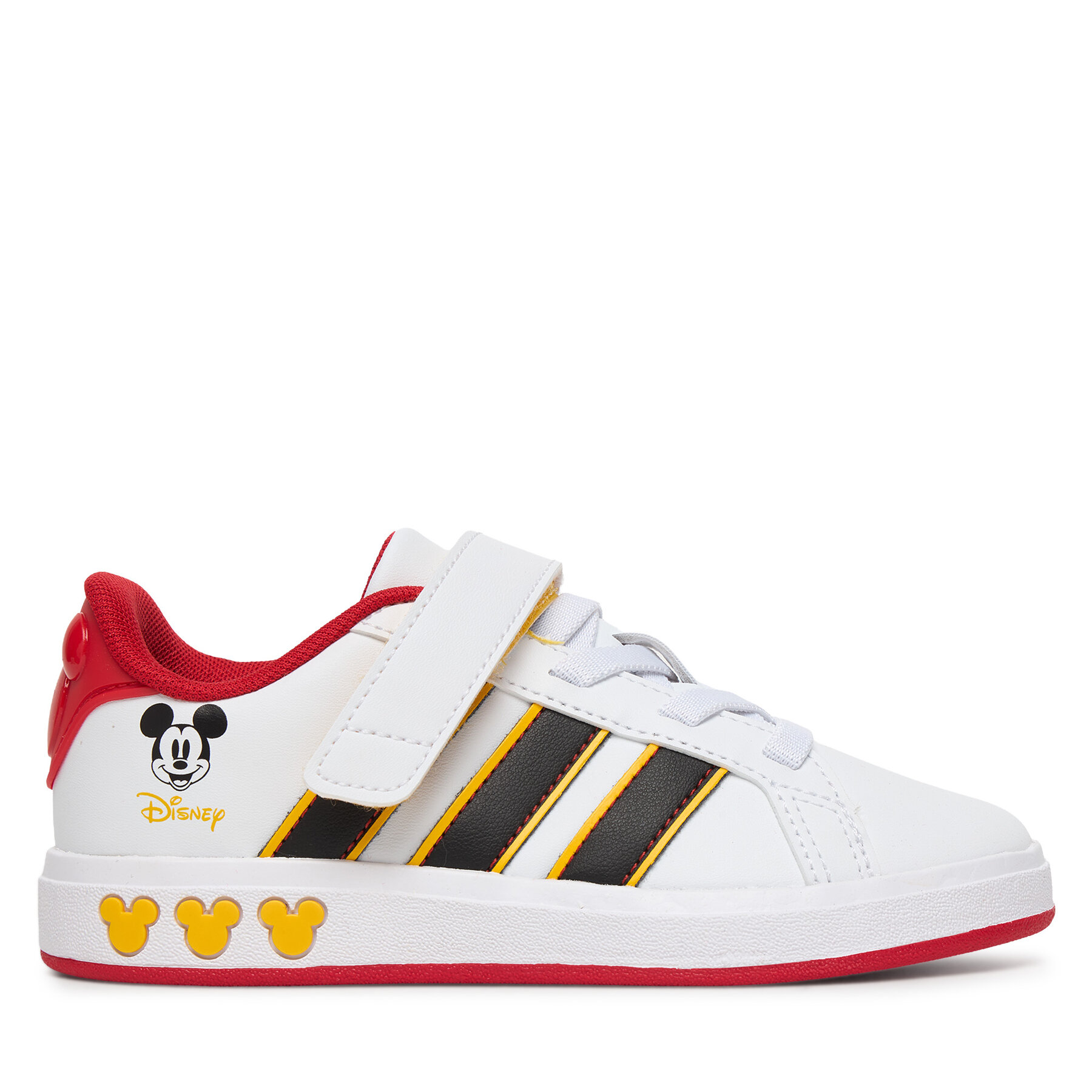 Sneakersy adidas Grand Court Mickey El K JQ8067 Biela