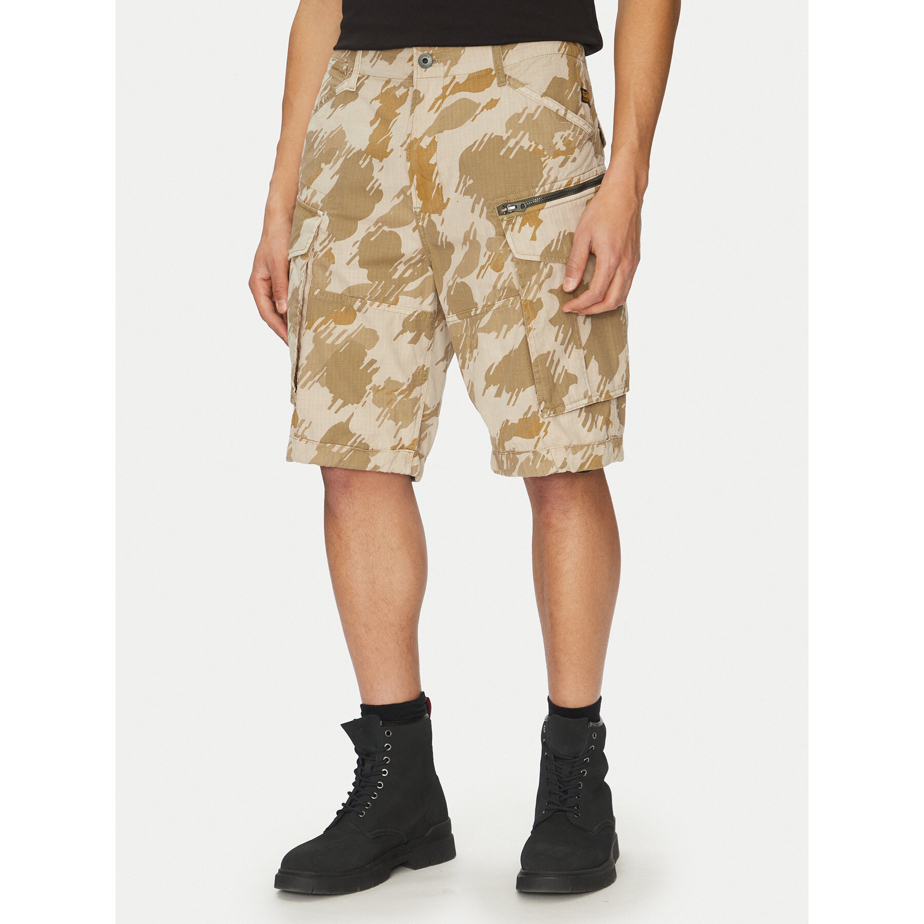 G-Star Raw Kratke hlače Rovic Zip D08566-D955 H174 Bež Relaxed Fit
