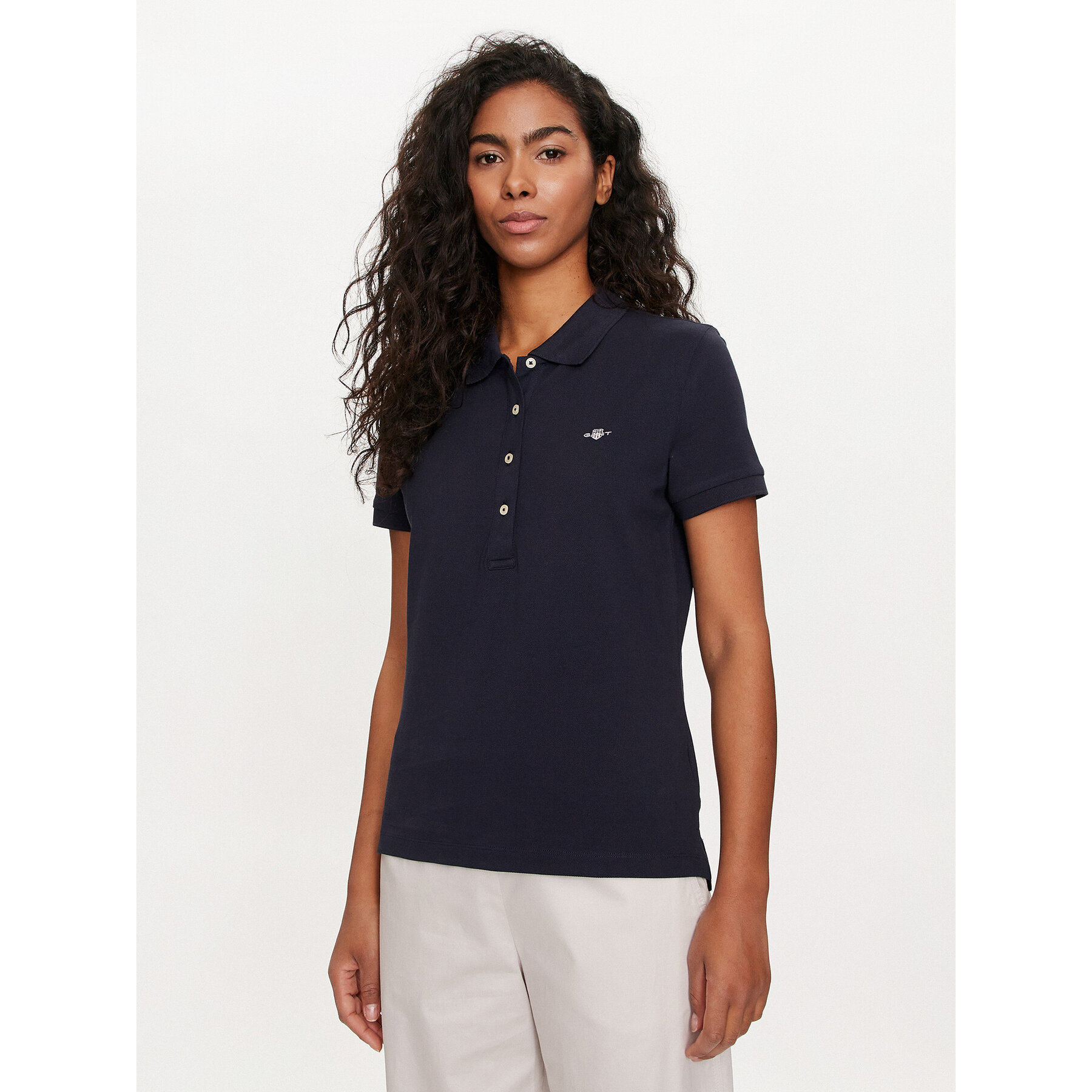 Gant Polo Shield 4200870 Blu scuro Slim Fit