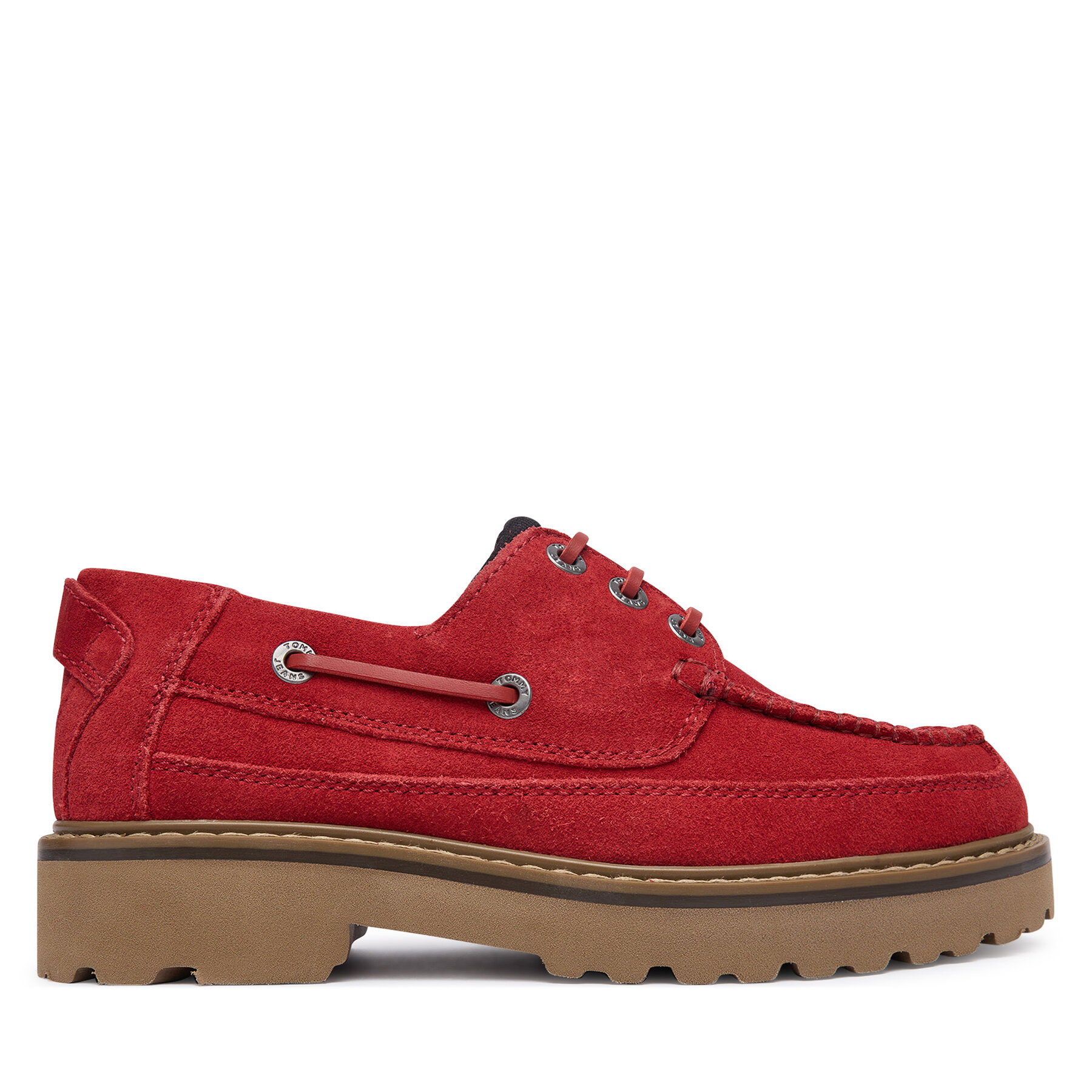 Cipele Tommy Jeans Tjw Archive '01 Low Boat Shoe EN0EN03157 Crvena