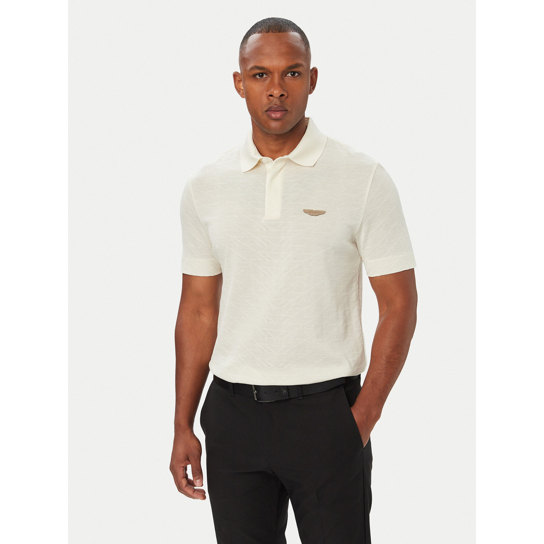 BOSS Polo BOSS x ASTON MARTIN C-Prout 180 50565174 Krem Regular Fit