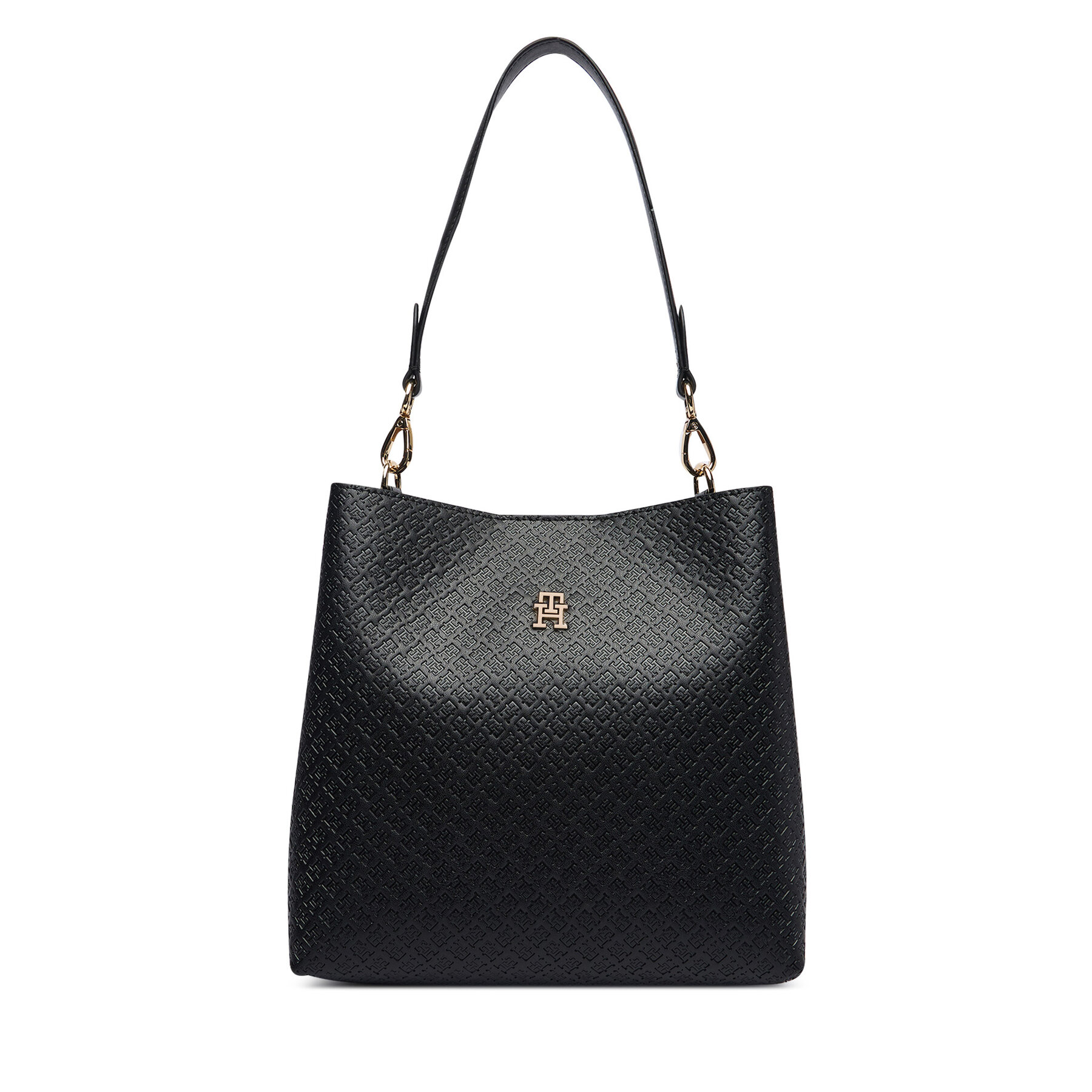 Torbica Tommy Hilfiger Th Icon Shoulder Bag Mono AW0AW19000 Crna