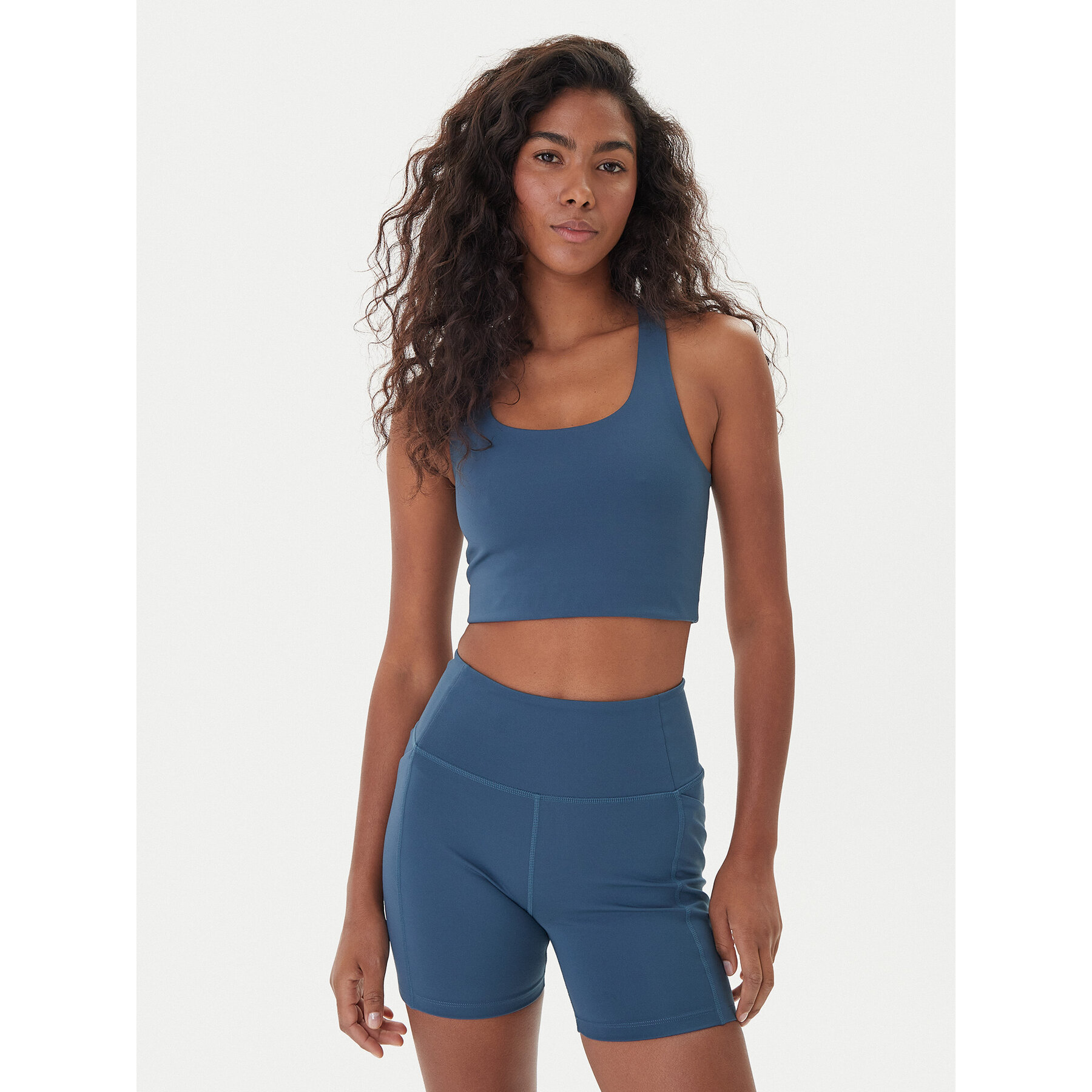 Girlfriend Collective Sportski grudnjak Paloma 1002 Tamnoplava
